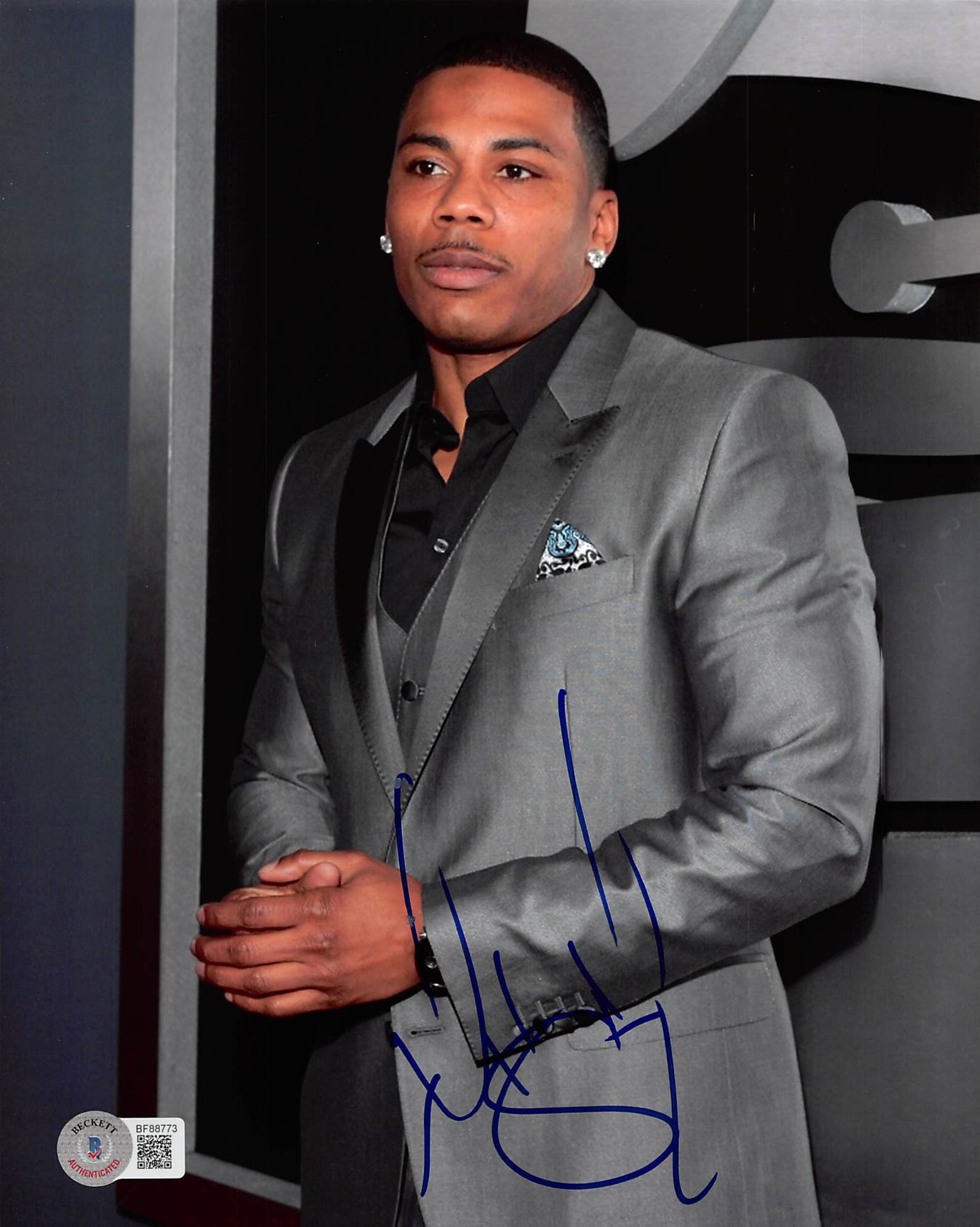 Nelly Hip Hop Artist Authentic Signed 8x10 Photo Autographed BAS #BF88773