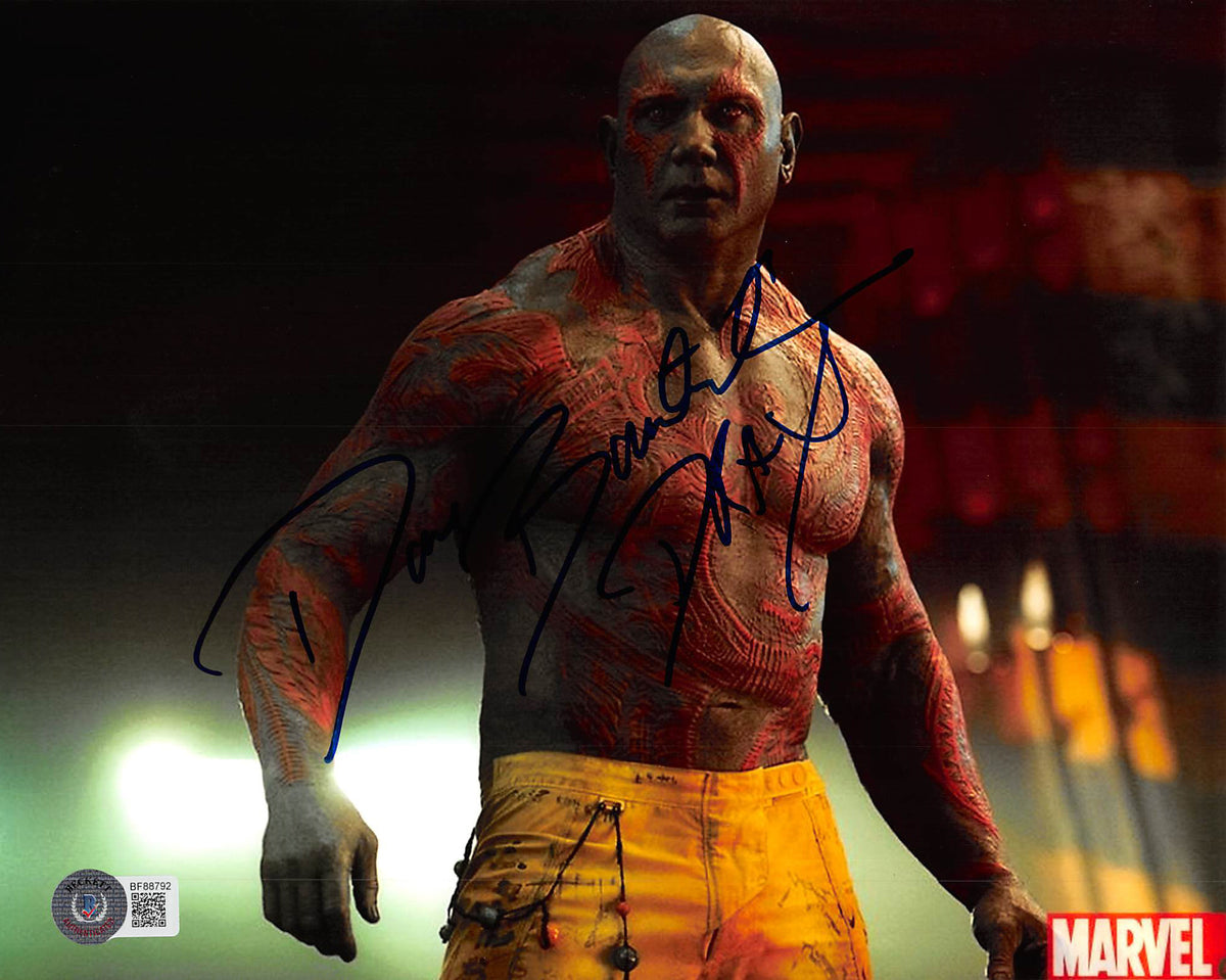 Dave Bautista Guardians of the Galaxy "Drax" Signed 8x10 Photo BAS #BF88792