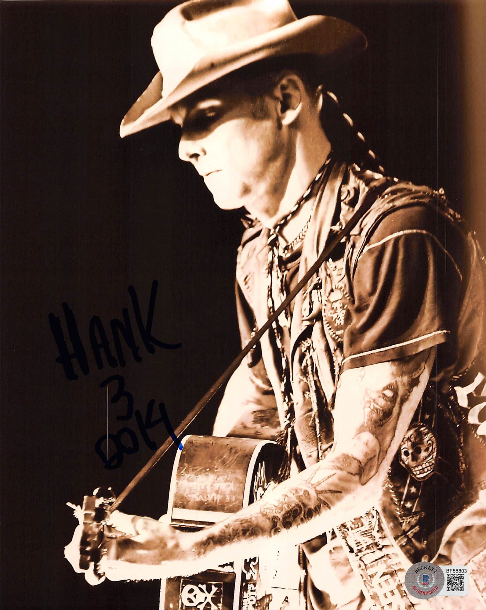 Hank Williams III "3, 2014" Authentic Signed 8x10 Photo Autographed BAS #BF88803