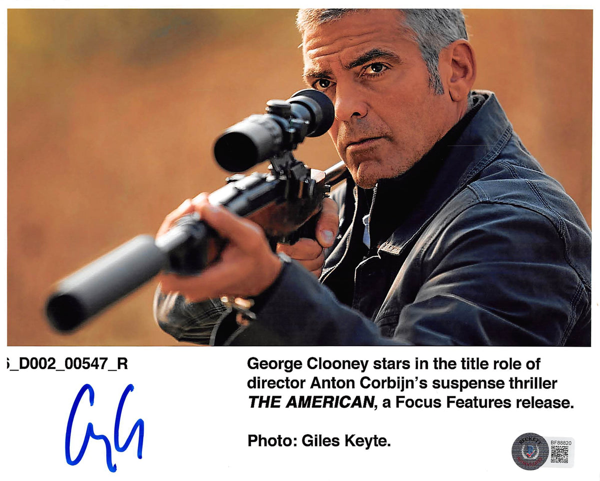 George Clooney The American Authentic Signed 8x10 Photo Autographed BAS #BF88820