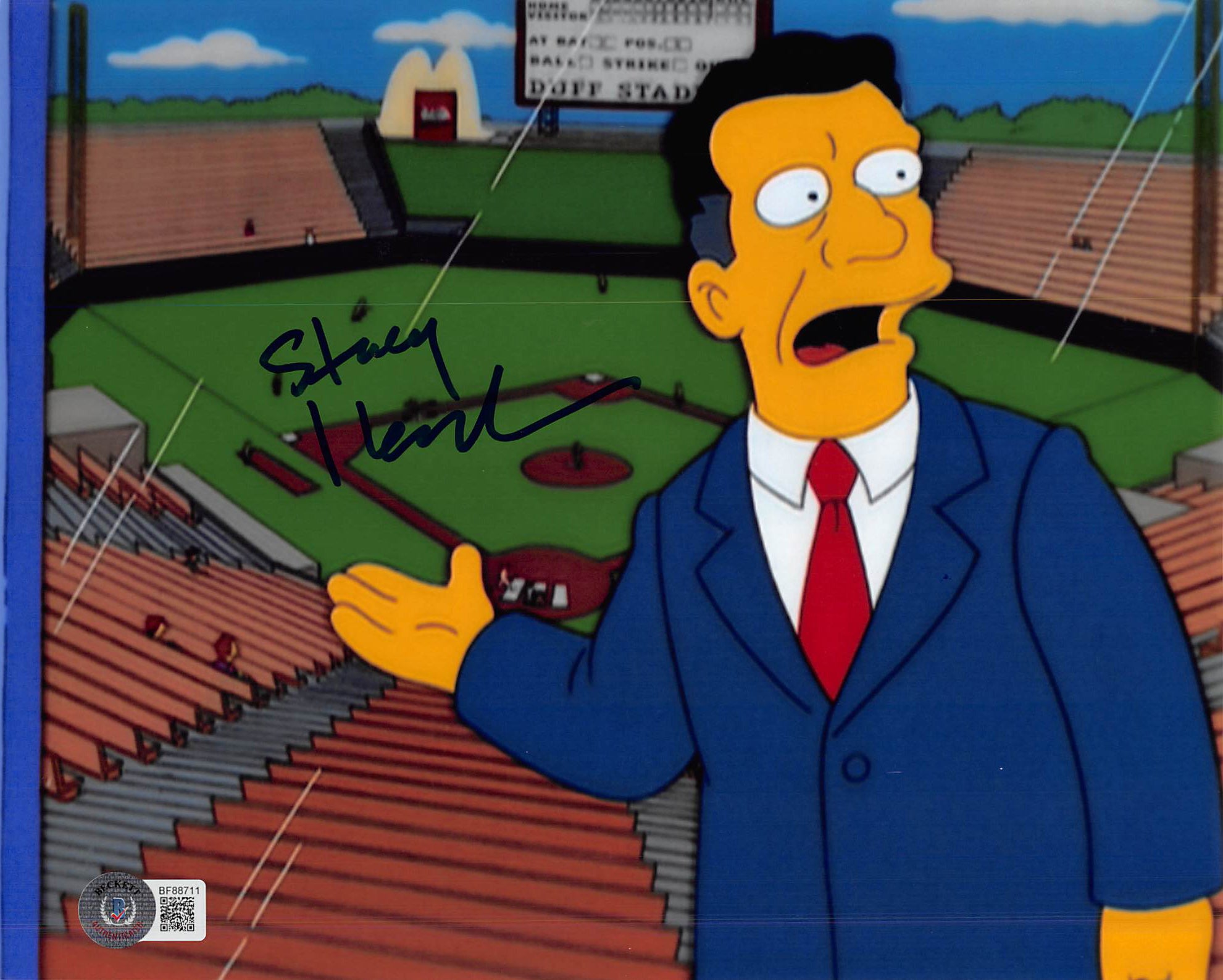 Stacy Keach Simpsons Authentic Signed 8x10 Photo Autographed BAS #BF88711