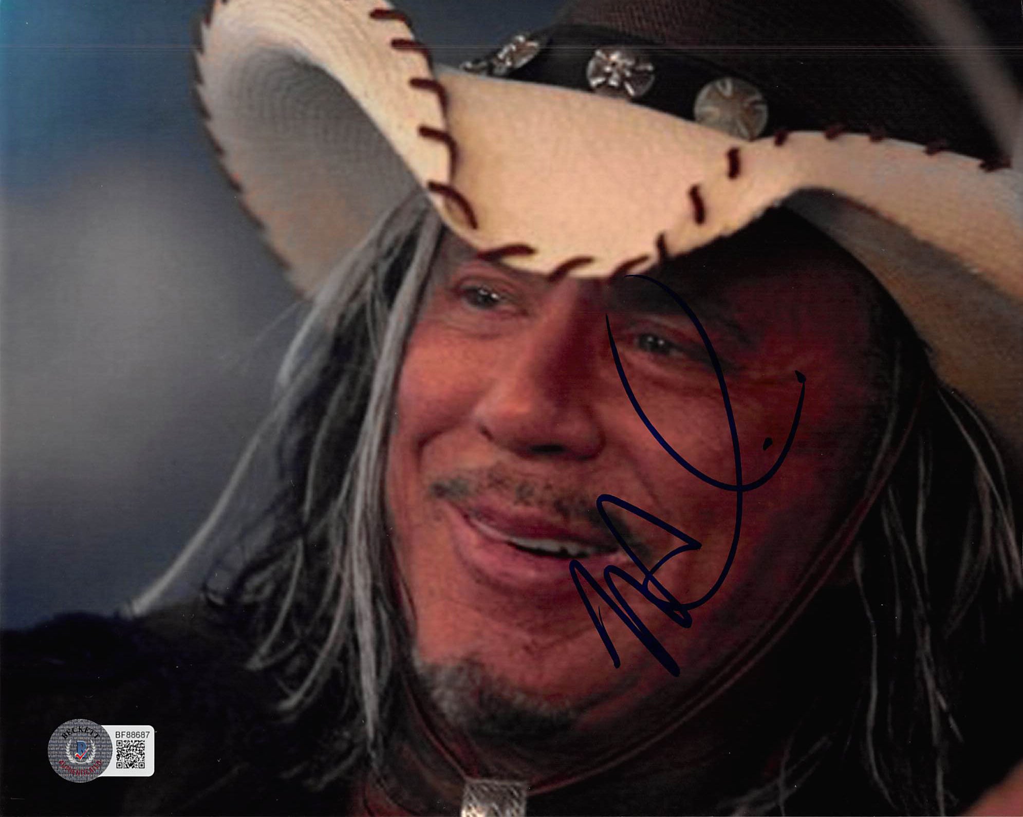 Mickey Rourke The Expendables Authentic Signed 8x10 Photo BAS #BF88687