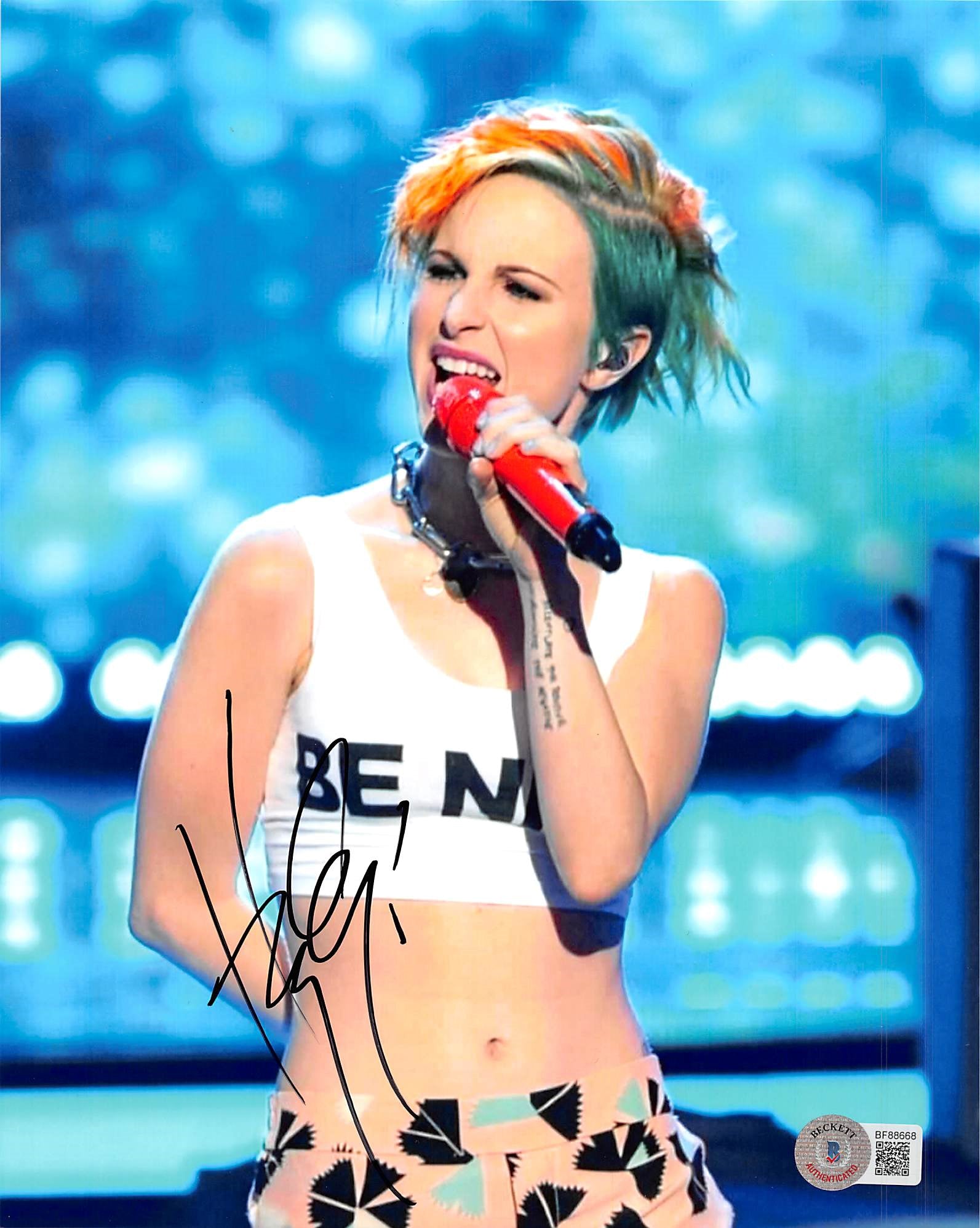 Hayley Williams Paramore Authentic Signed 8x10 Photo Autographed BAS #BF88668