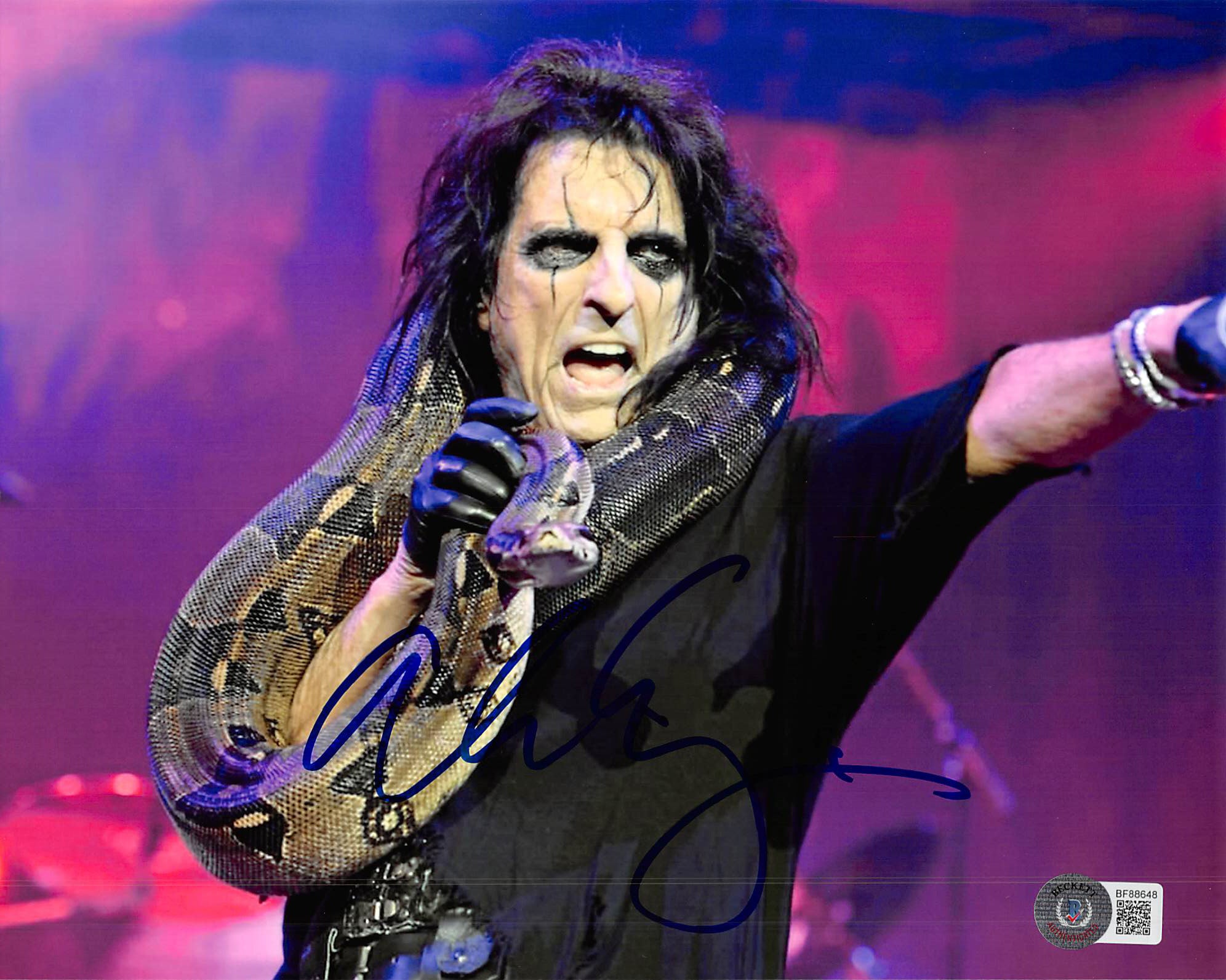 Alice Cooper Authentic Signed 8x10 Photo Autographed BAS #BF88648