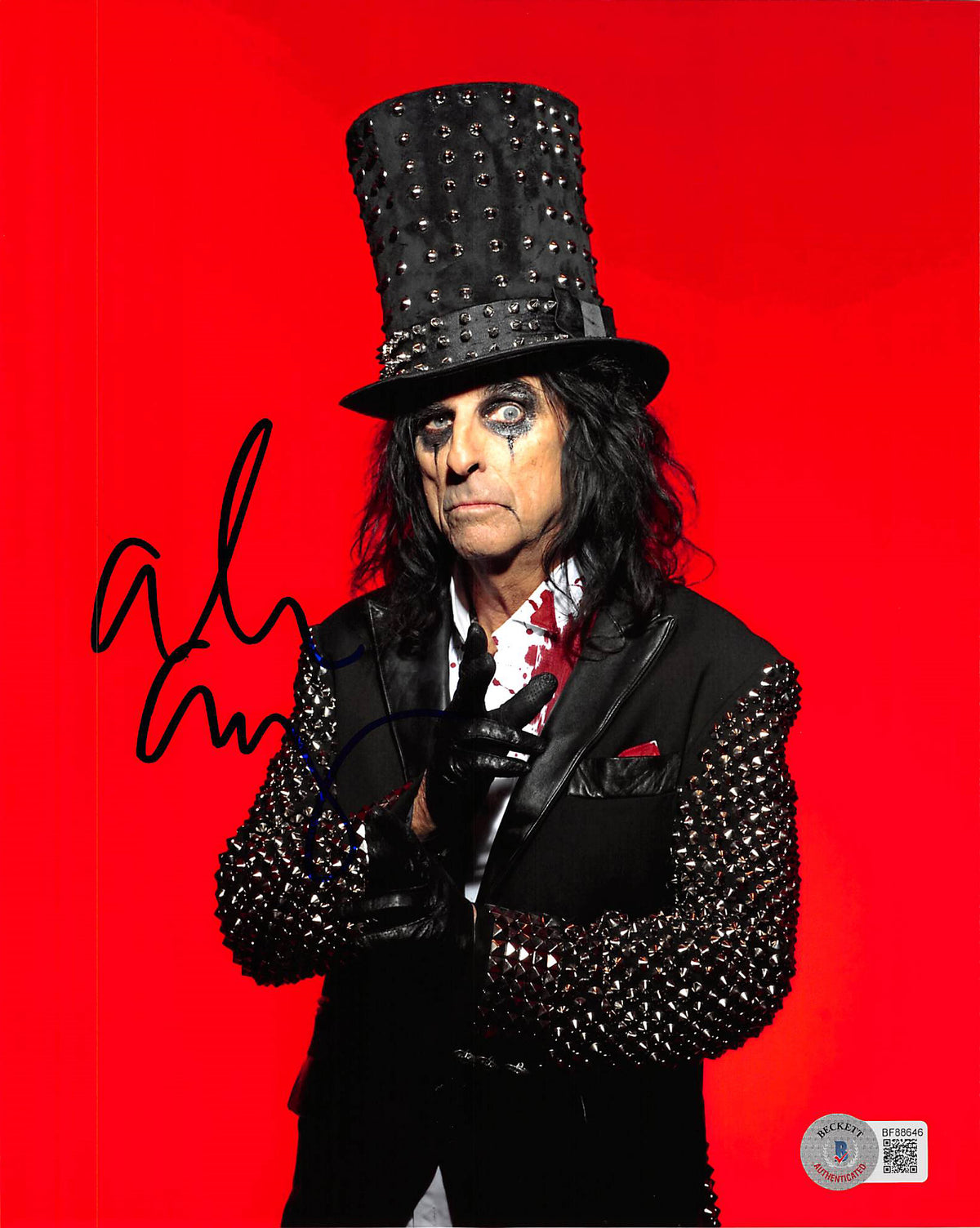 Alice Cooper Authentic Signed 8x10 Photo Autographed BAS #BF88646