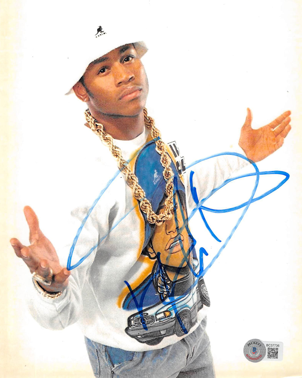 L.L. Cool J. Hip Hop Artist Authentic Signed 8x10 Photo Autographed BAS #BC37736