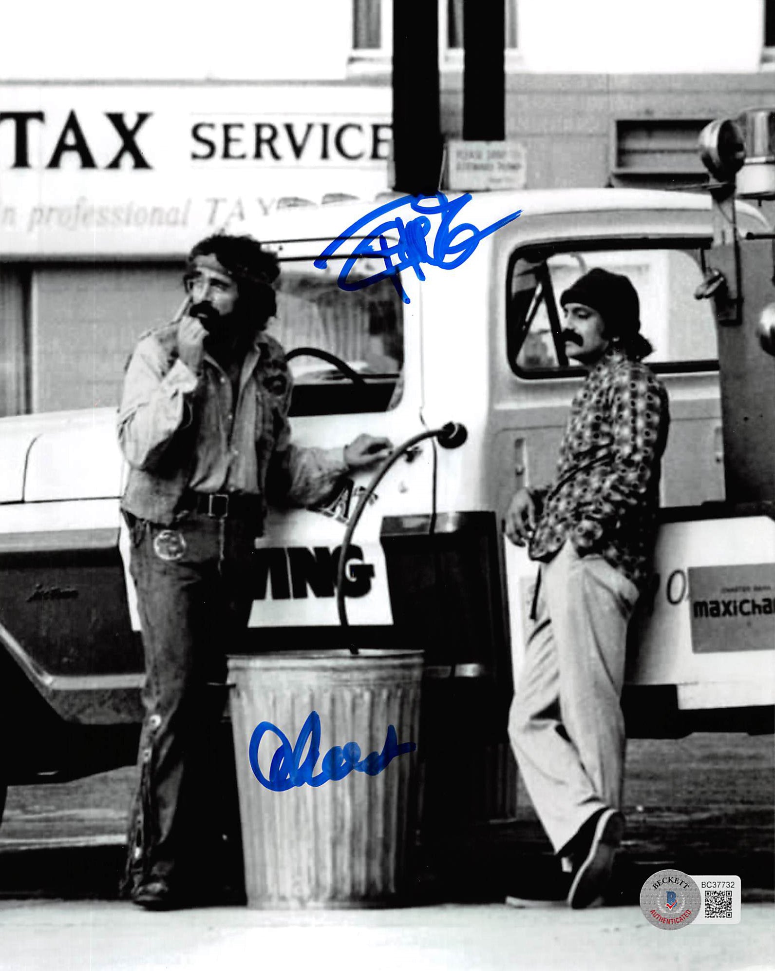 Cheech Marin & Tommy Chong Up in Smoke Authentic Signed 8x10 Photo BAS #BC37732