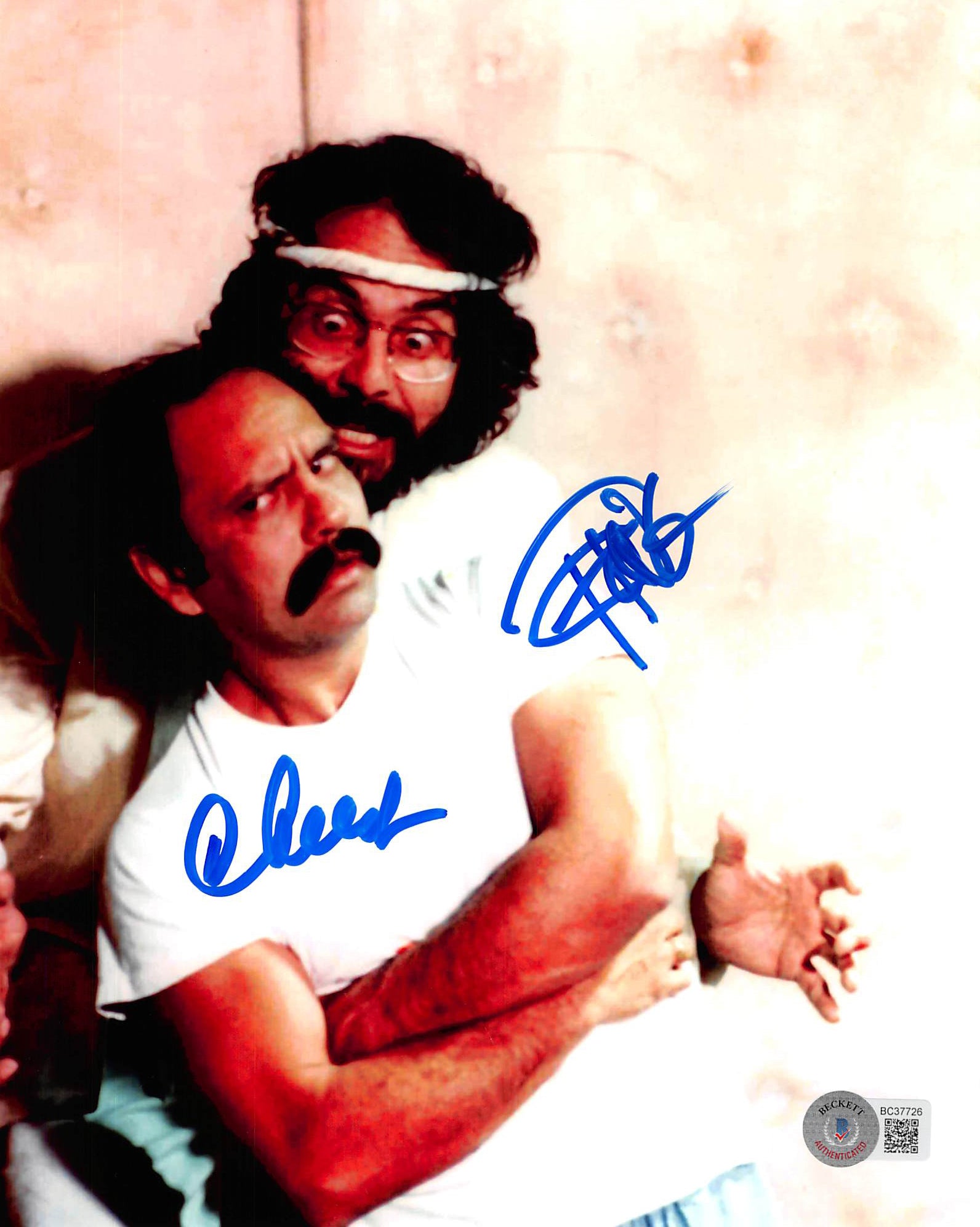 Cheech Marin & Tommy Chong Up in Smoke Authentic Signed 8x10 Photo BAS #BC37726