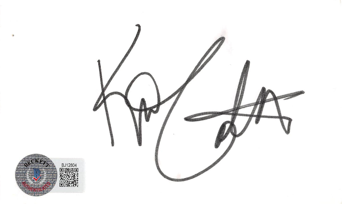 Kim Cattrall Sex And The City Authentic Signed 3x5 Index Card BAS #BJ12804