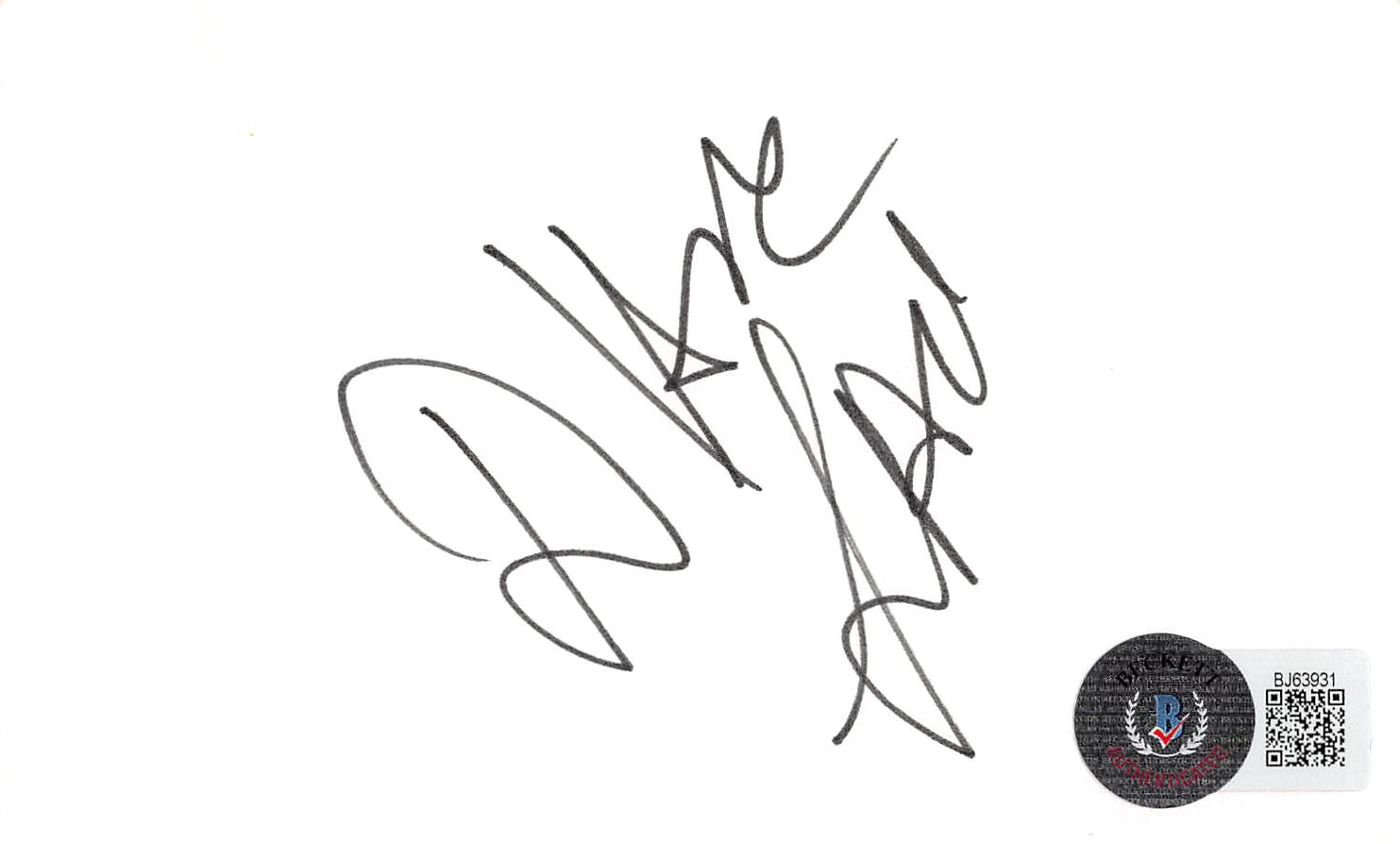 Diane Ladd Alice Authentic Signed 3x5 Index Card Autographed BAS #BJ63931