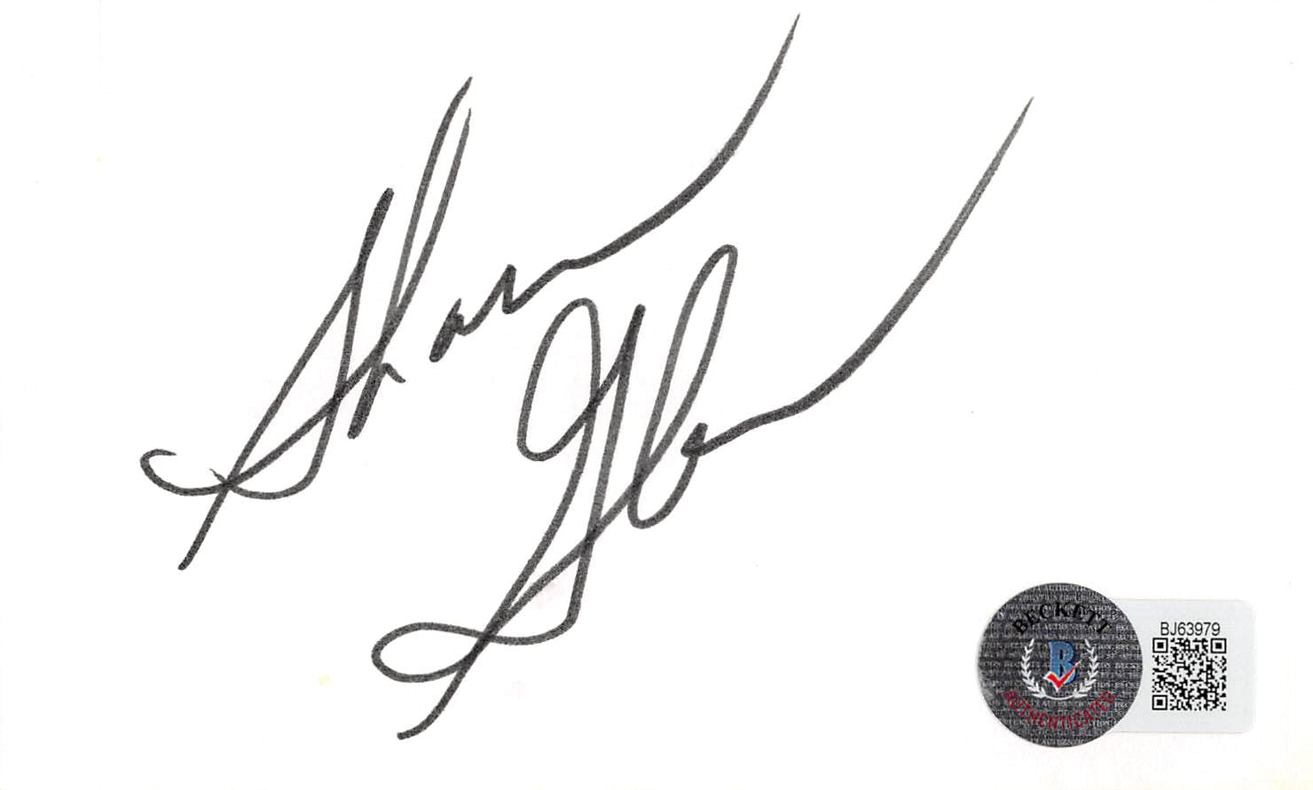 Sharon Gless Cagney & Lacey Authentic Signed 3x5 Index Card BAS #BJ63979