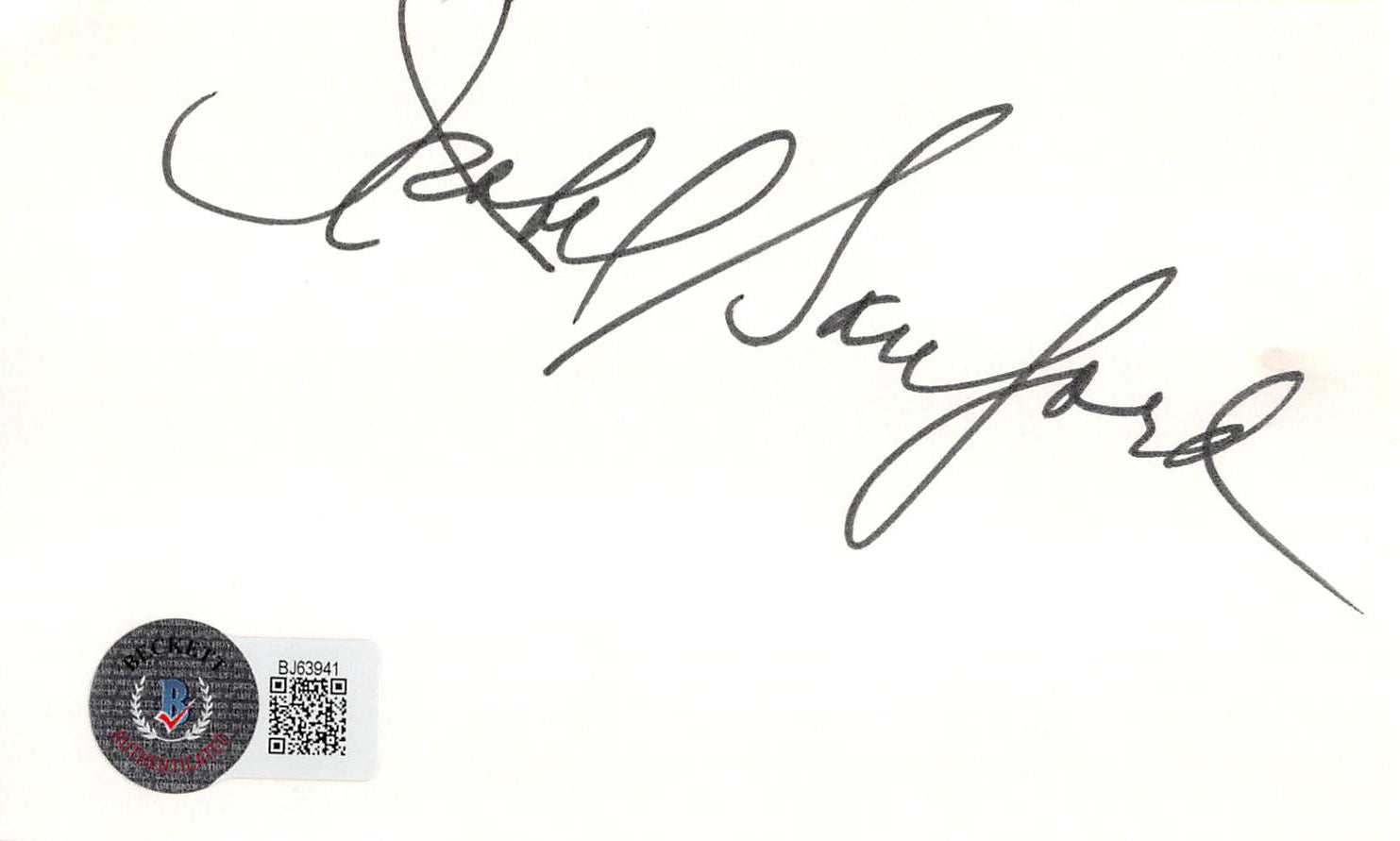 Isabel Sanford The Jeffersons Authentic Signed 3x5 Index Card BAS #BJ63941