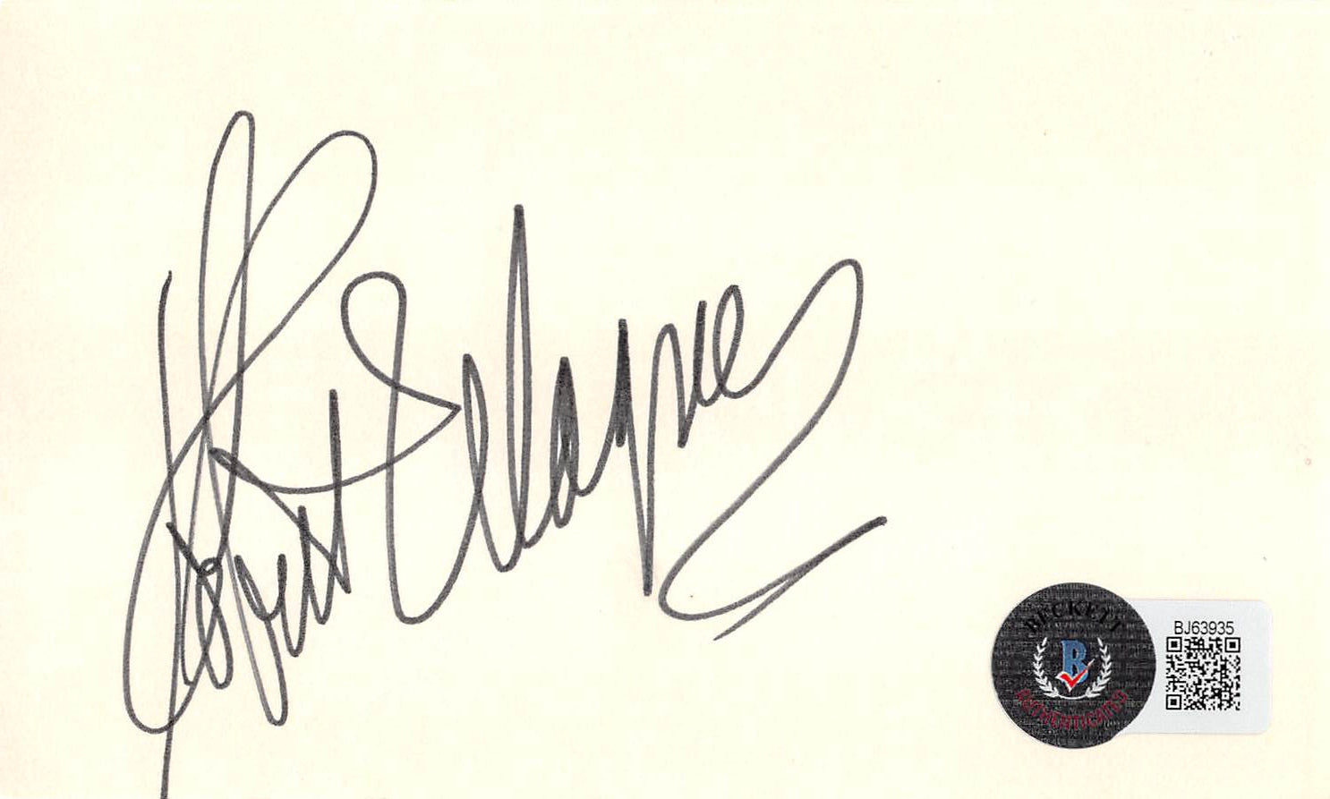 Robert Wagner Hart to Hart Authentic Signed 3x5 Index Card BAS #BJ63935