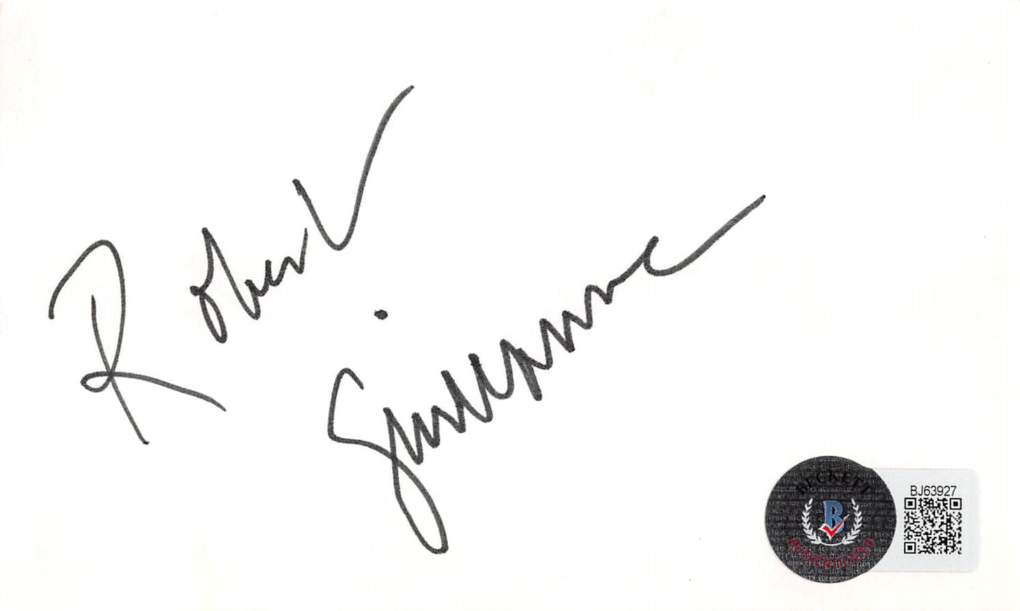 Robert Guillaume Soap Authentic Signed 3x5 Index Card Autographed BAS #BJ63927