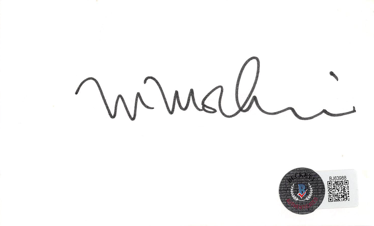 Matthew Modine Full Metal Jacket Authentic Signed 3x5 Index Card BAS #BJ63988