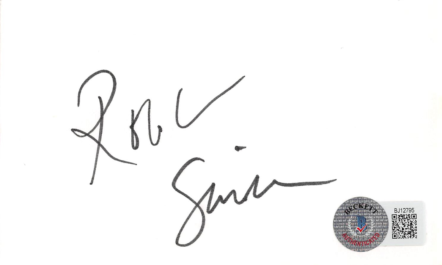 Robert Guillaume Soap Authentic Signed 3x5 Index Card Autographed BAS #BJ12795