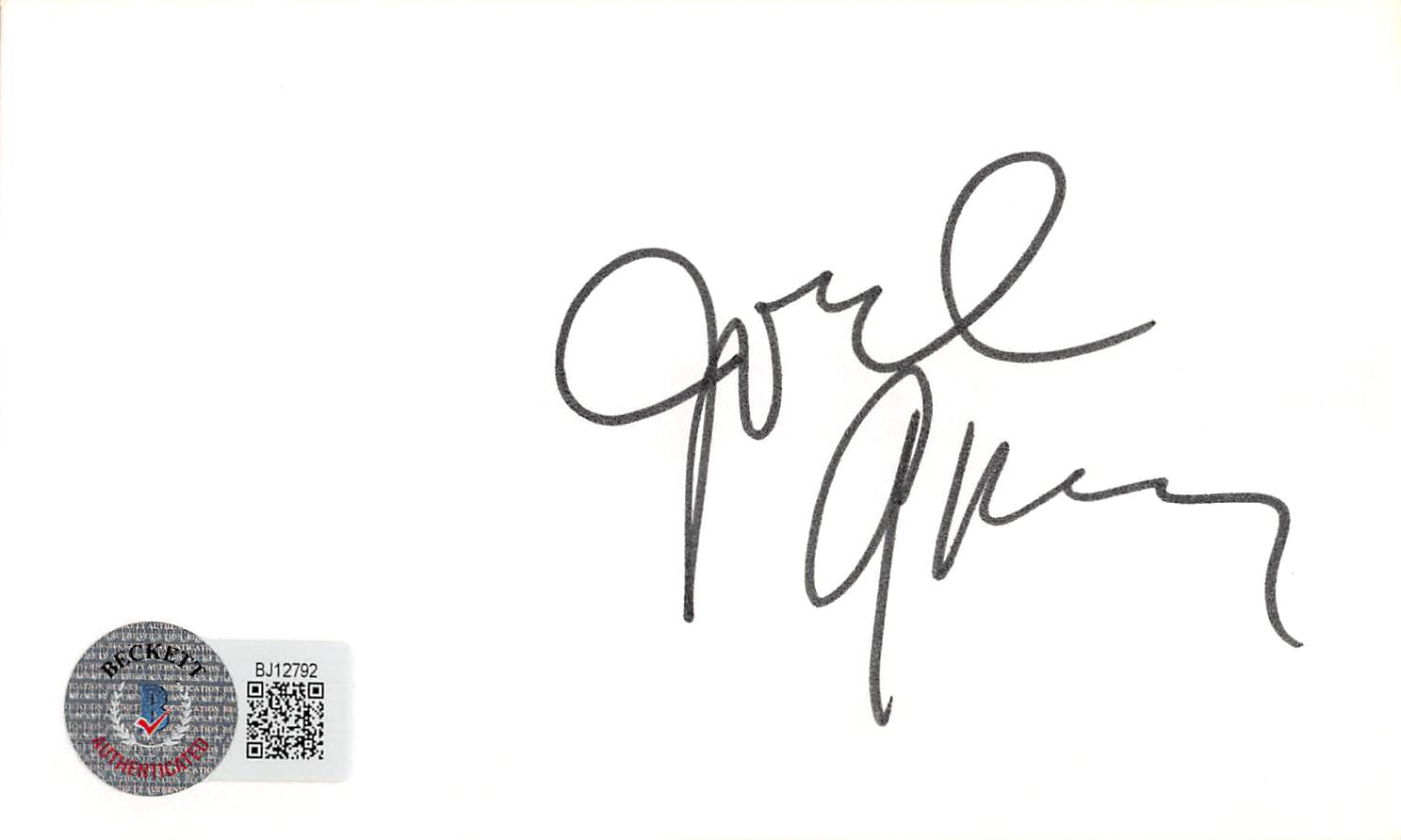 Joel Grey Cabaret Authentic Signed 3x5 Index Card Autographed BAS #BJ12792