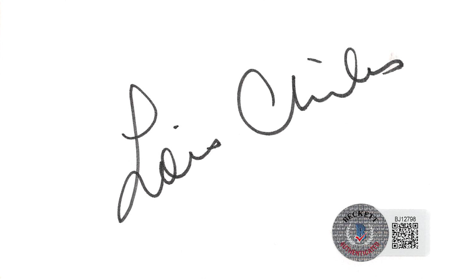 Lois Chiles Moonraker Authentic Signed 3x5 Index Card Autographed BAS #BJ12798