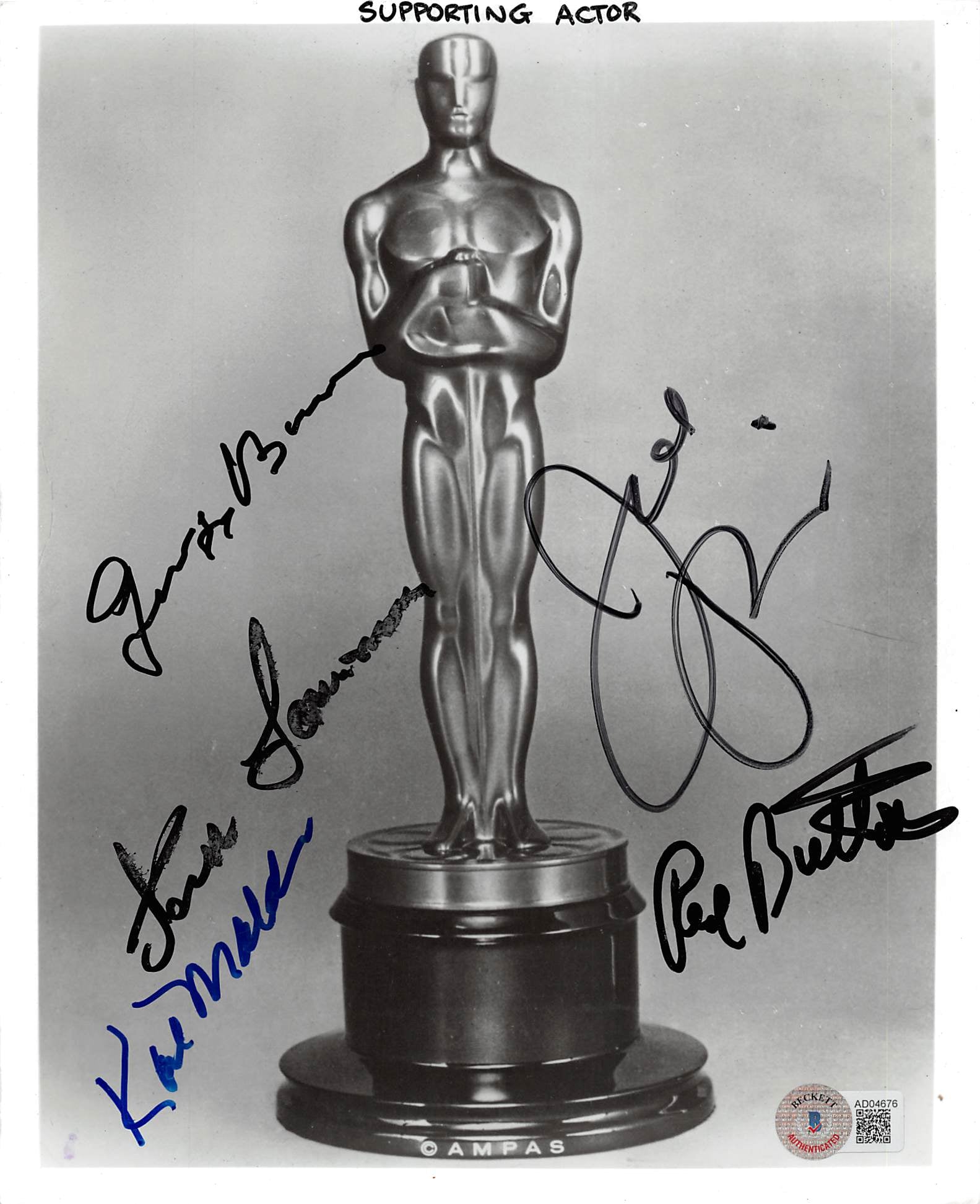 Oscar Winners (5) Lemmon, Malden, Pesci, Buttons & Burns Signed 8x10 Photo BAS