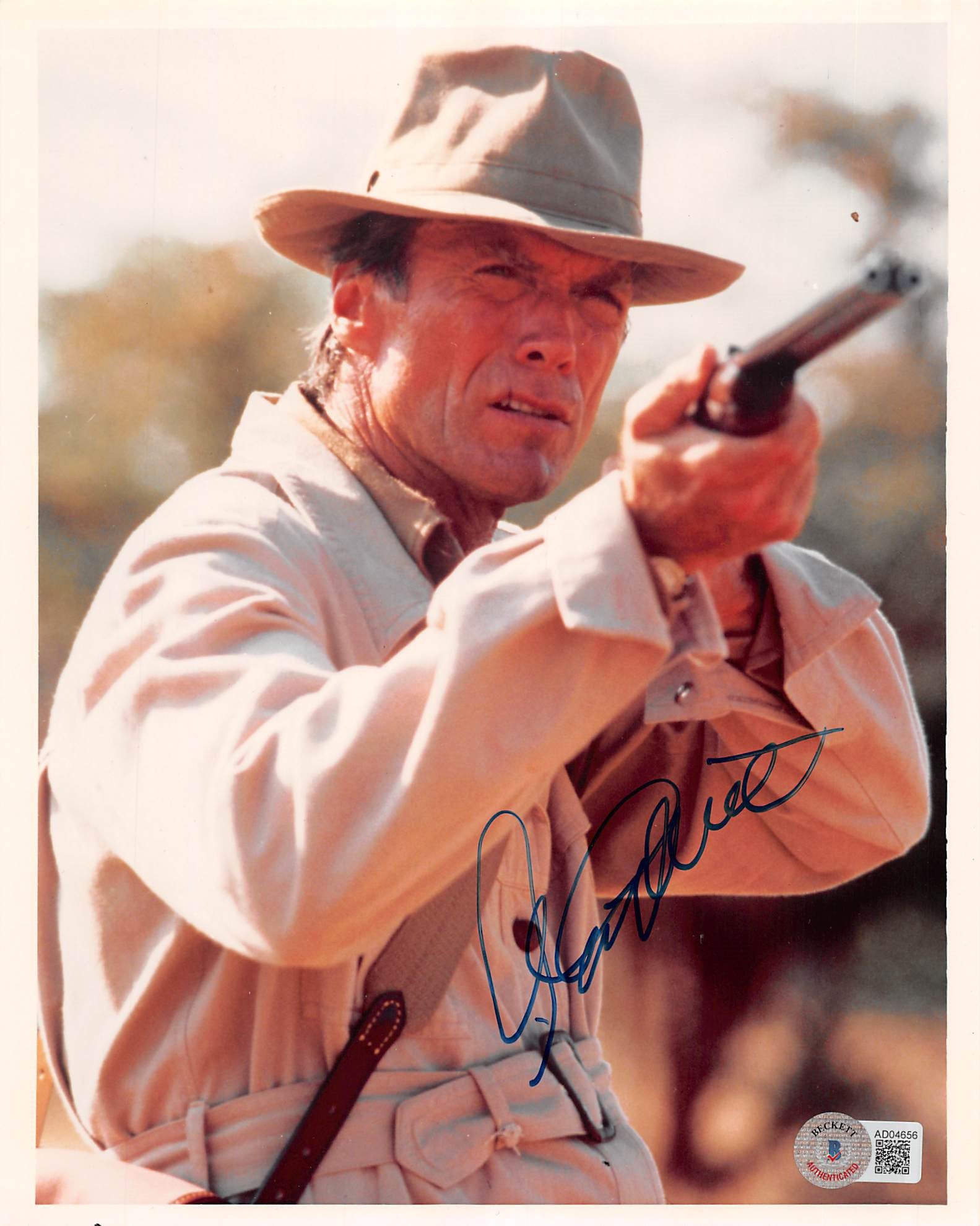 Clint Eastwood White Hunter Black Heart Authentic Signed 8x10 Photo BAS #AD04656