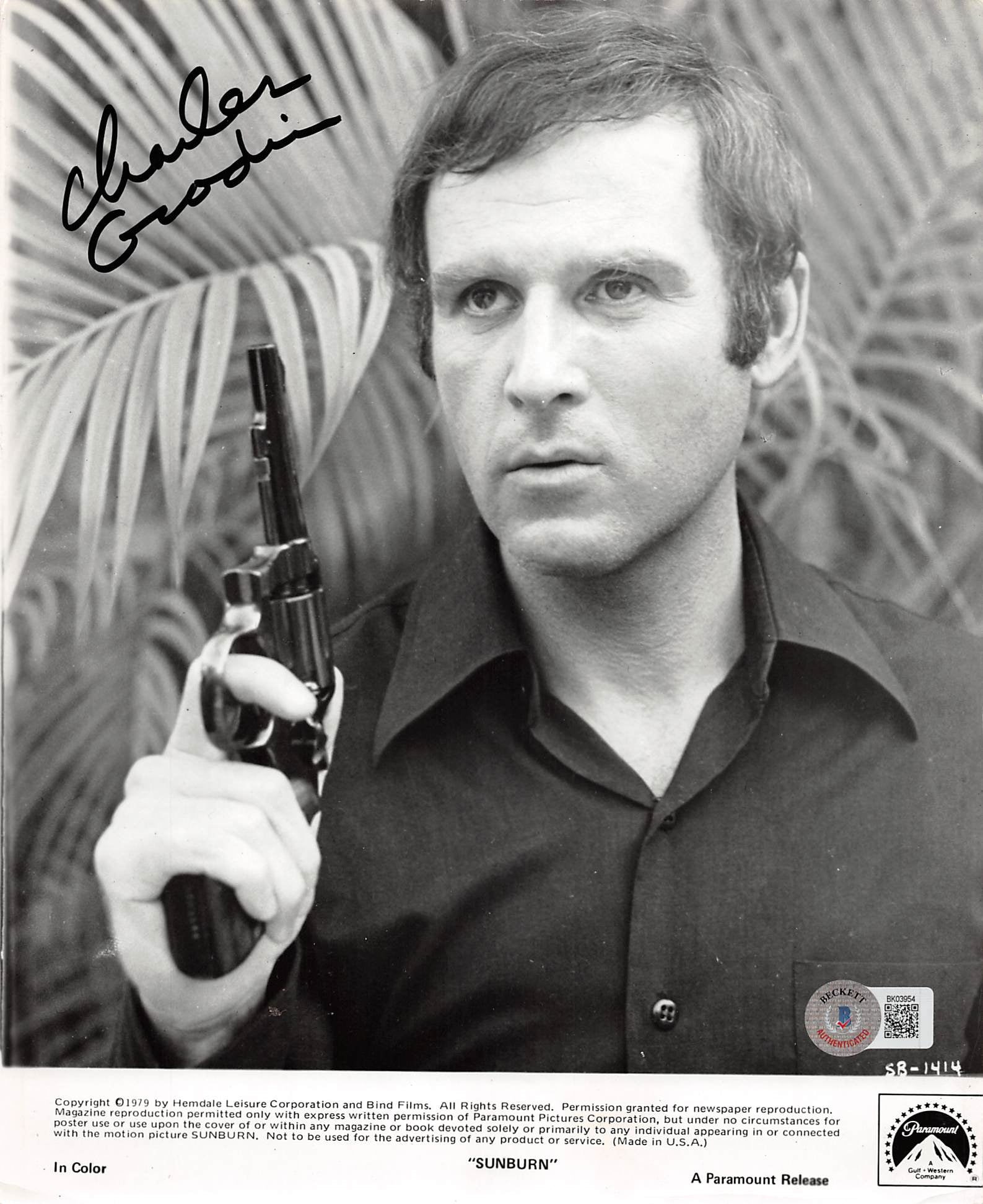 Charles Grodin Sunburn Authentic Signed 8x10 Photo Autographed BAS #BK03954