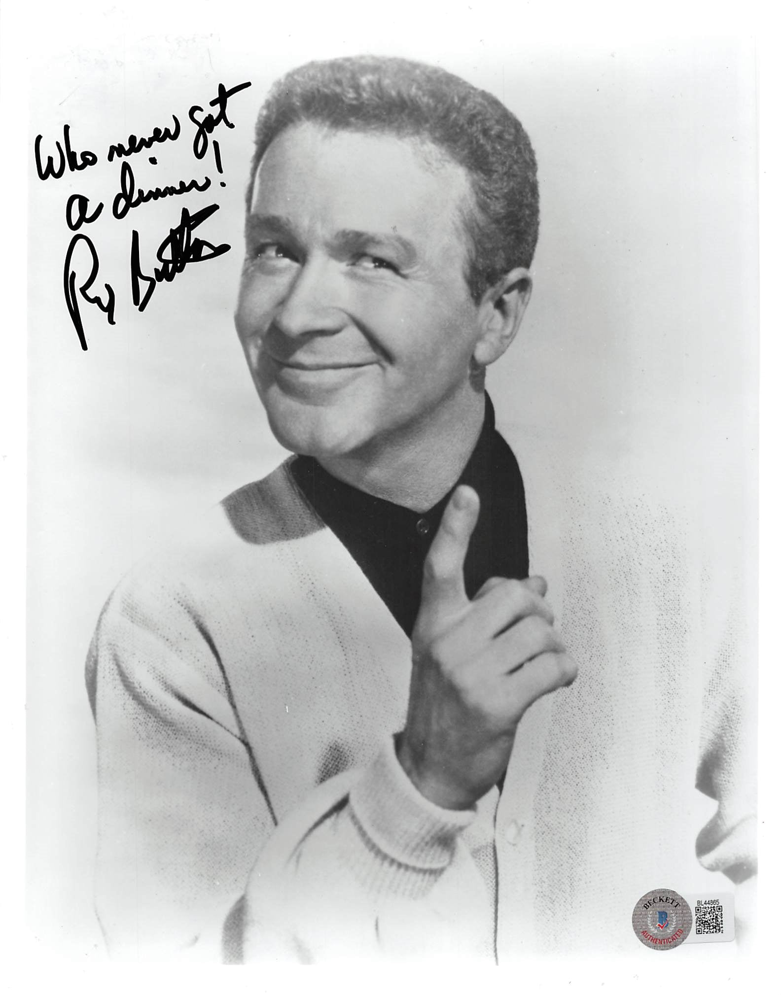Red Buttons Hatari! "Who Never Got a Dinner!" Signed 8x10 Photo BAS #BL44865