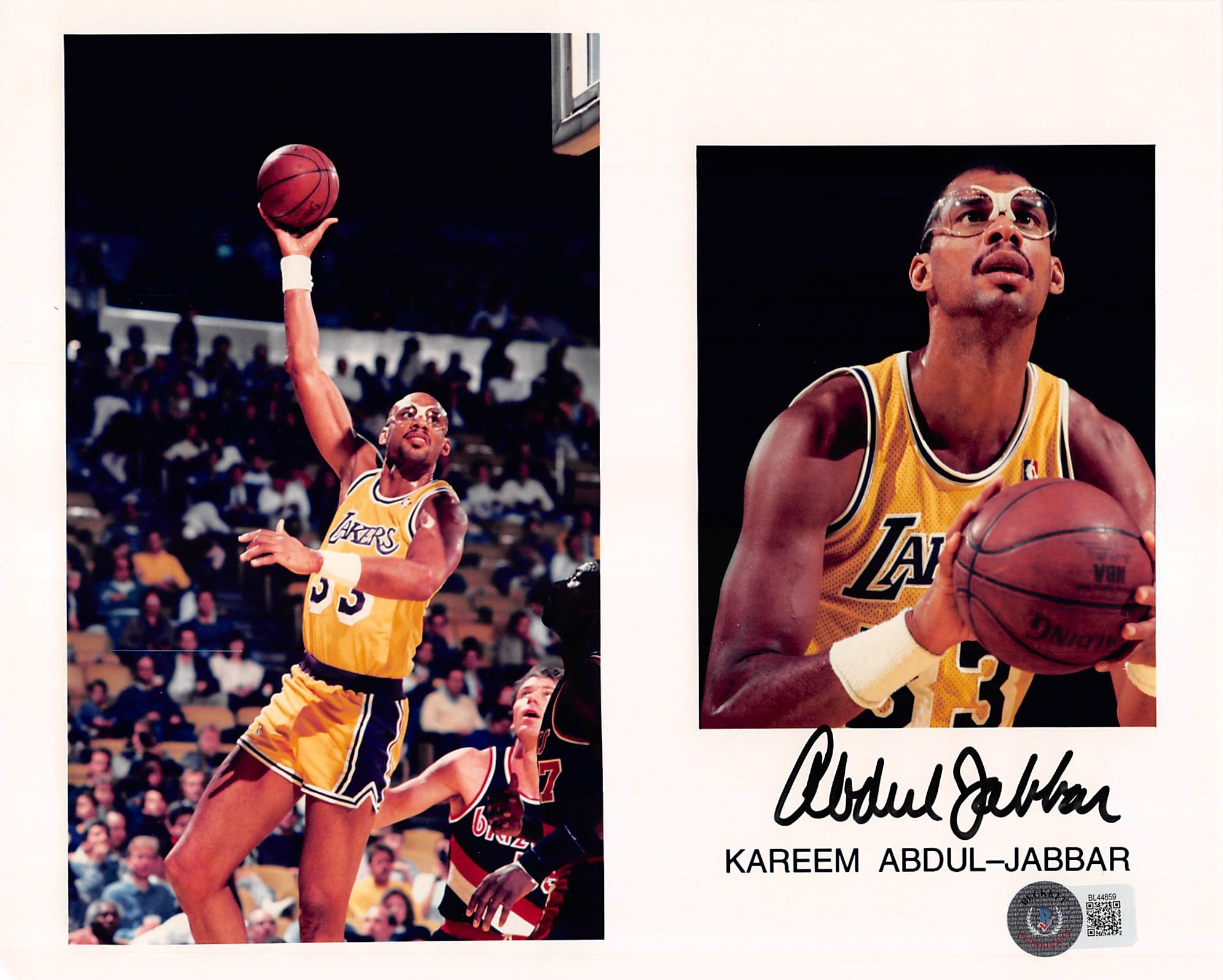 Lakers Kareem Abdul-Jabbar Authentic Signed 8x10 Photo Autographed BAS #BL44859