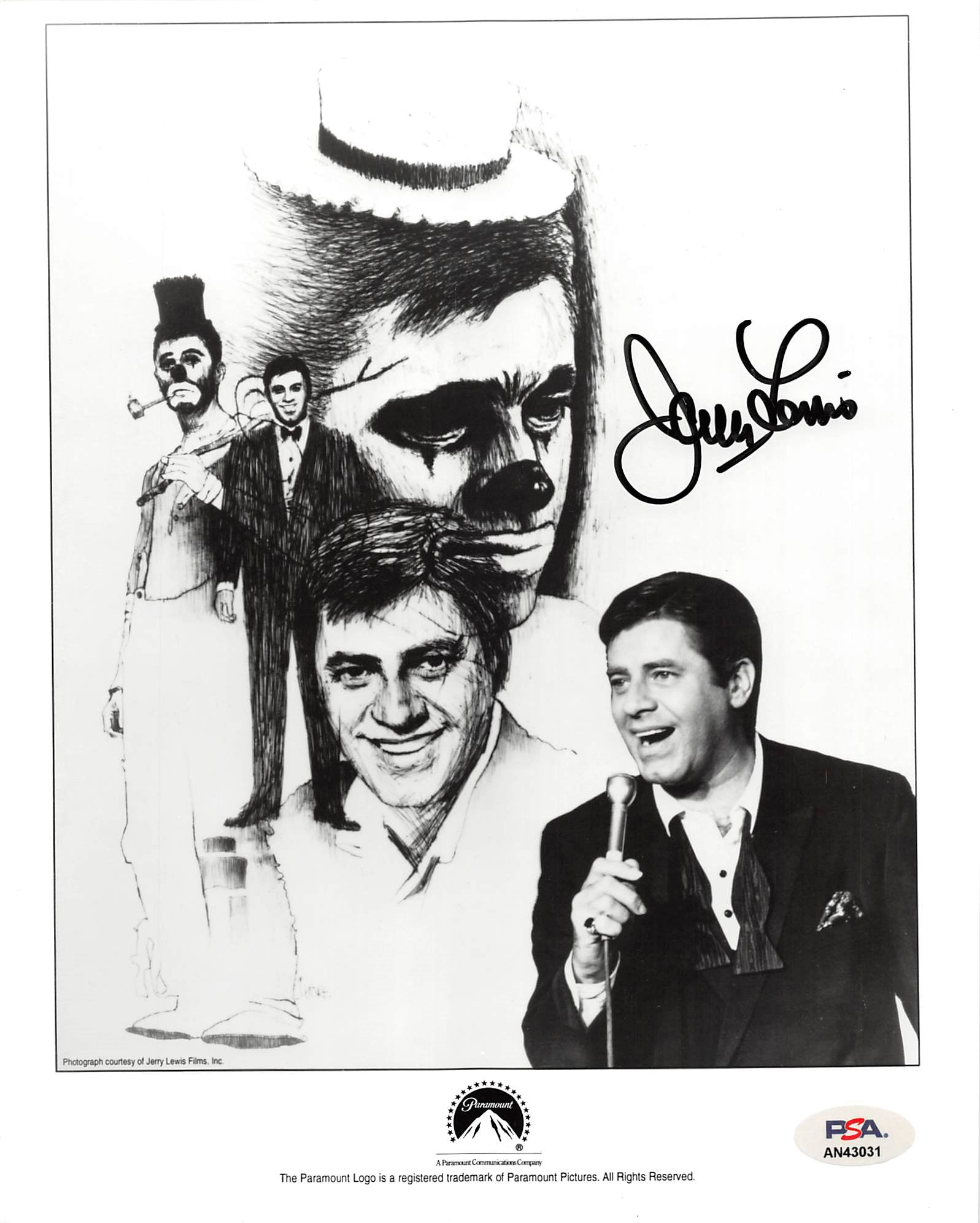 Jerry Lewis The Nutty Professor Authentic Signed 8x10 Photo PSA/DNA #AN43031