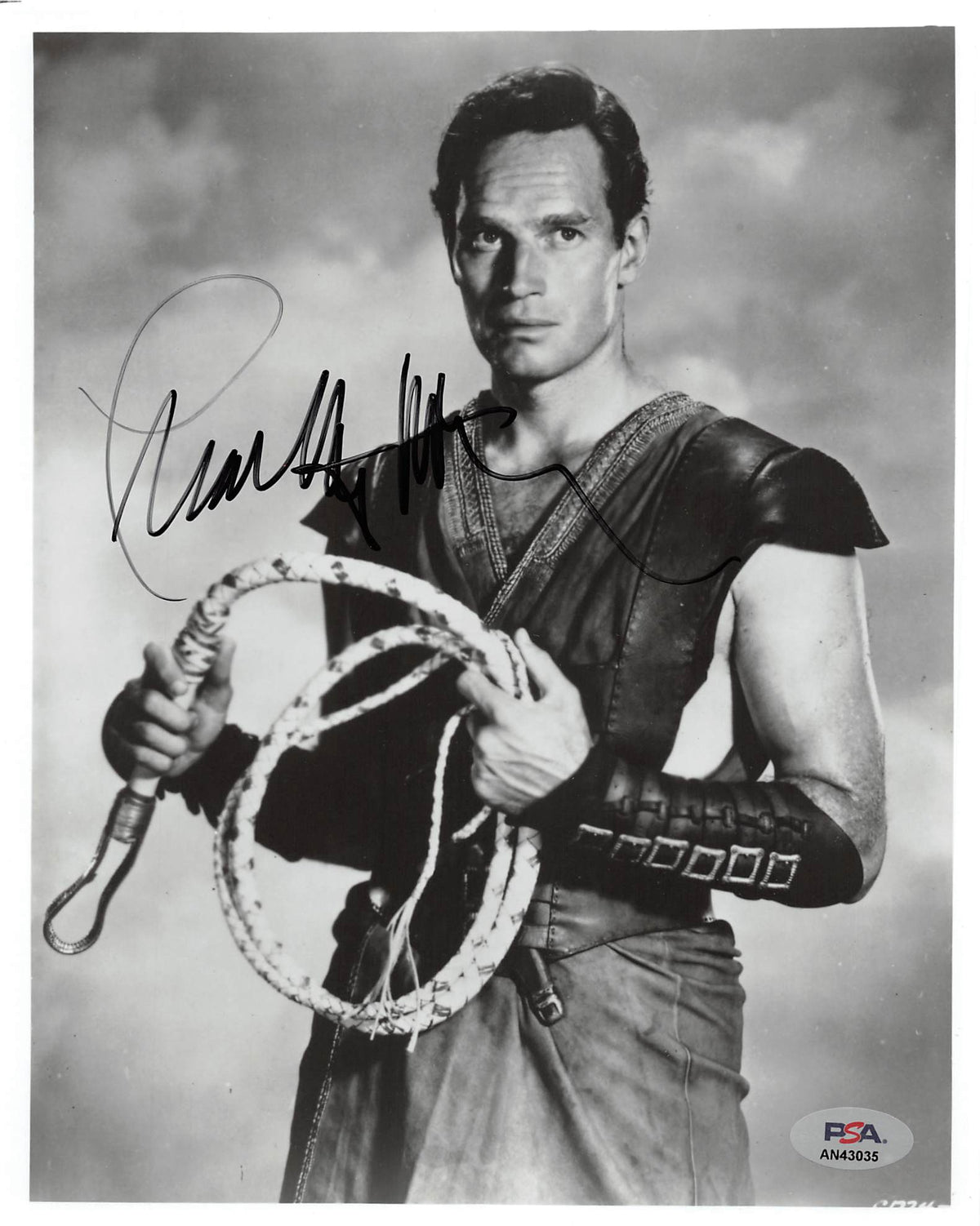 Charlton Heston Ben-Hur Authentic Signed 8x10 Photo Autographed PSA/DNA #AN43035