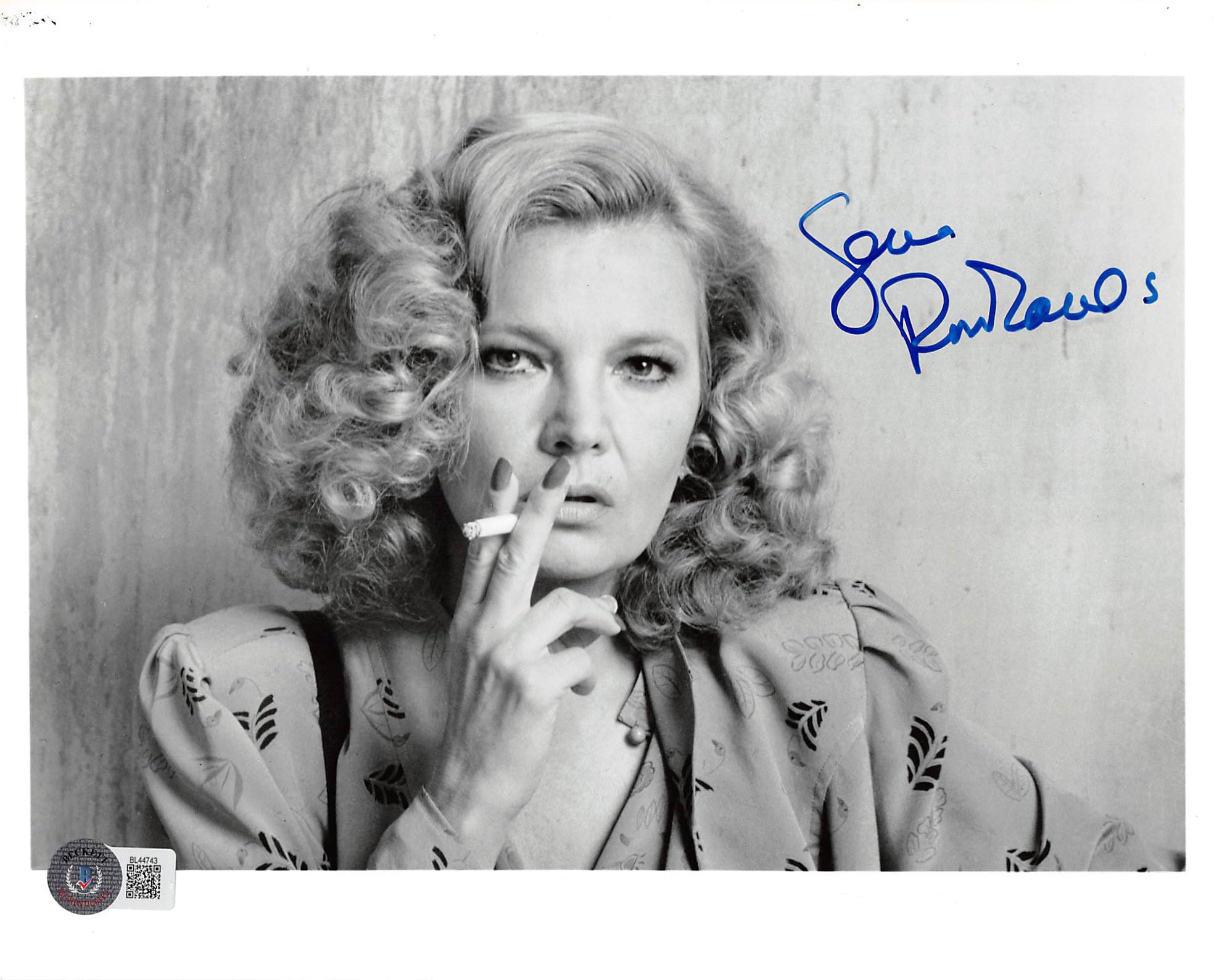 Gena Rowlands Gloria Authentic Signed 8x10 Photo Autographed BAS #BL44743