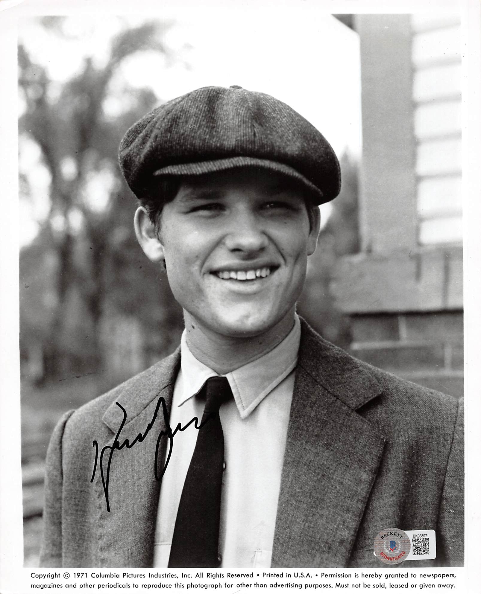 Kurt Russell Fools' Parade Authentic Signed 8x10 Photo Autographed BAS #BK03897