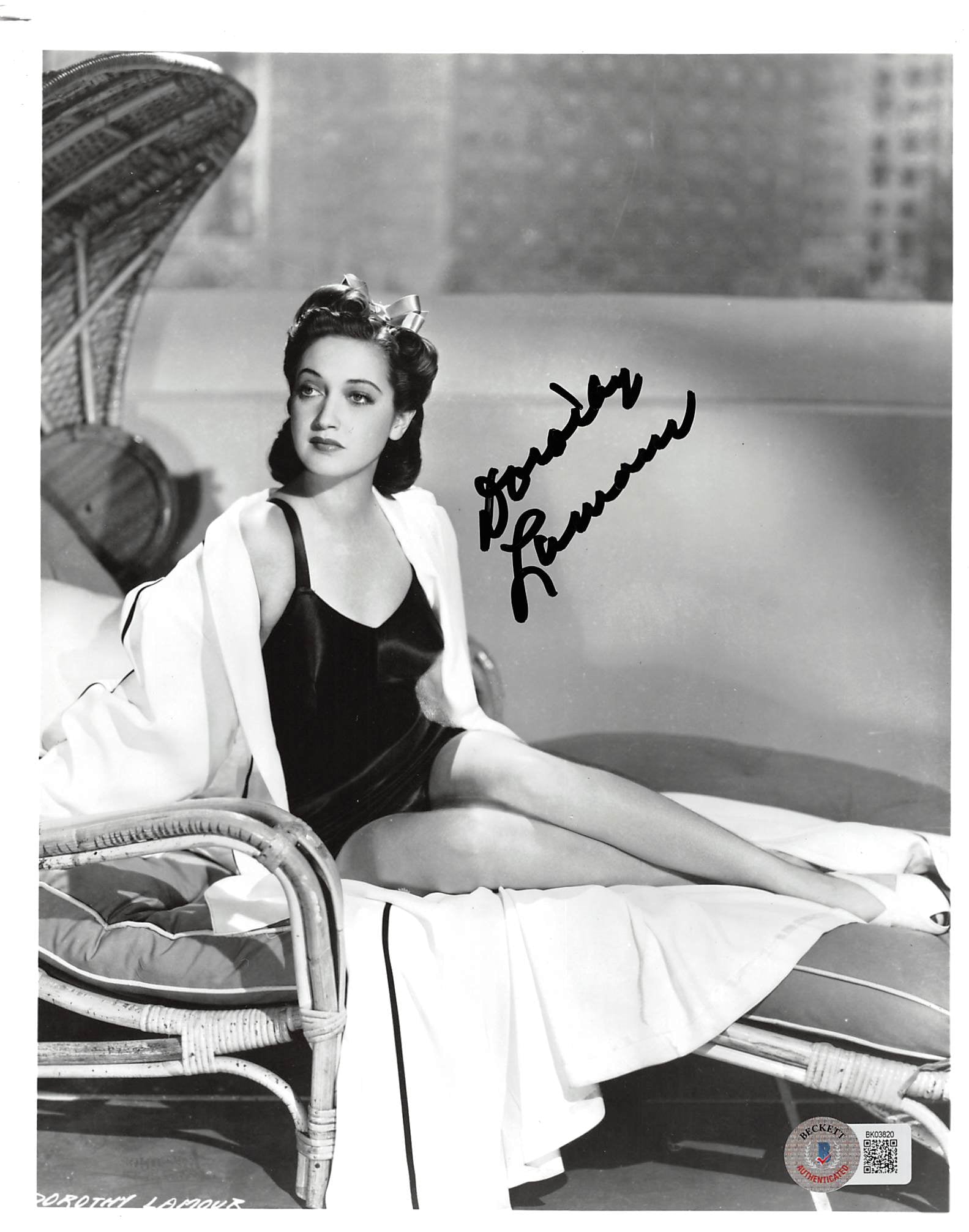 Dorothy Lamour The Fleet's In Authentic Signed 8x10 Photo BAS #BK03820