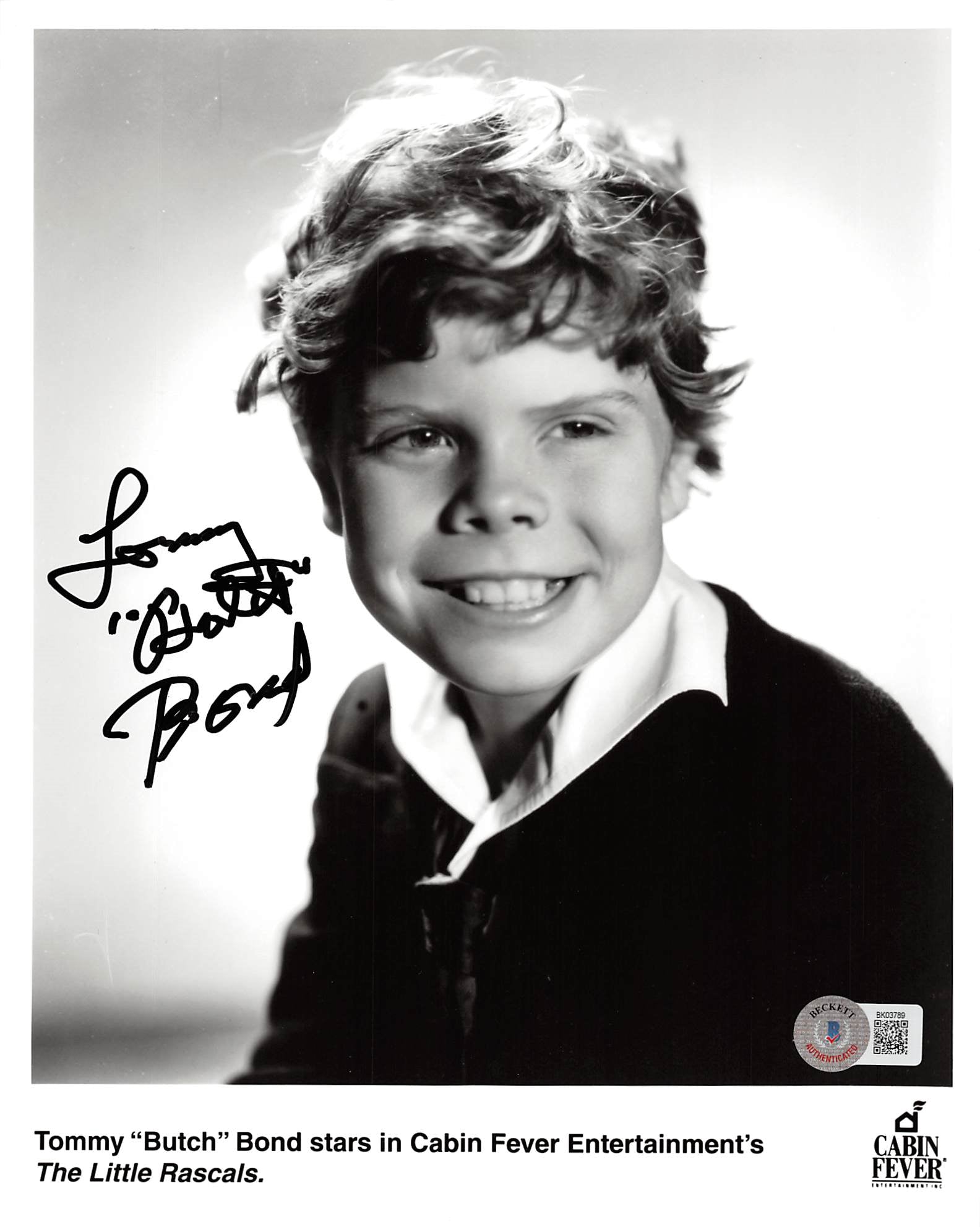 Tommy Bond The Little Rascals "Butch" Authentic Signed 8x10 Photo BAS #BK03789