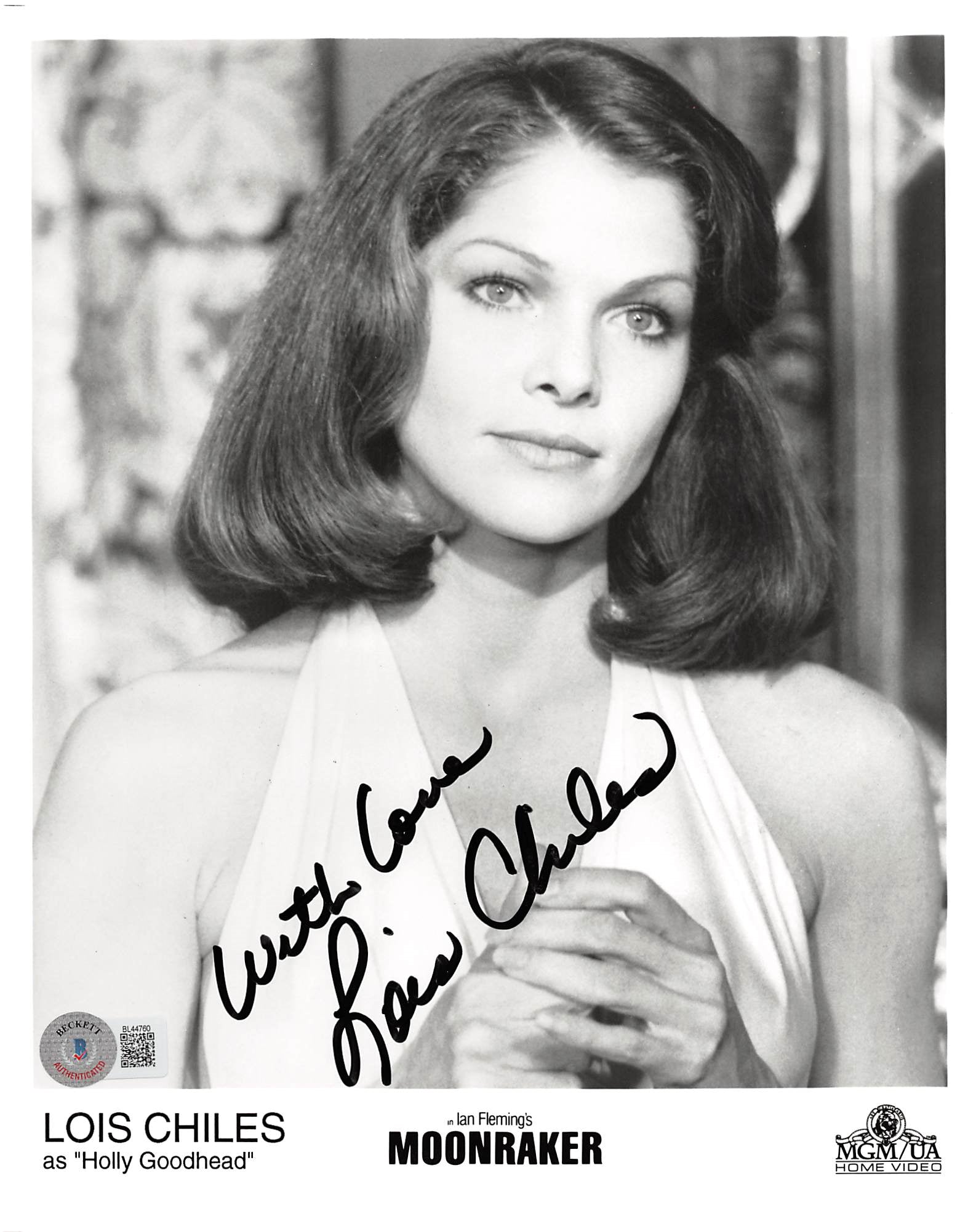 Lois Chiles Moonraker "With Love" Authentic Signed 8x10 Photo BAS #BL44760