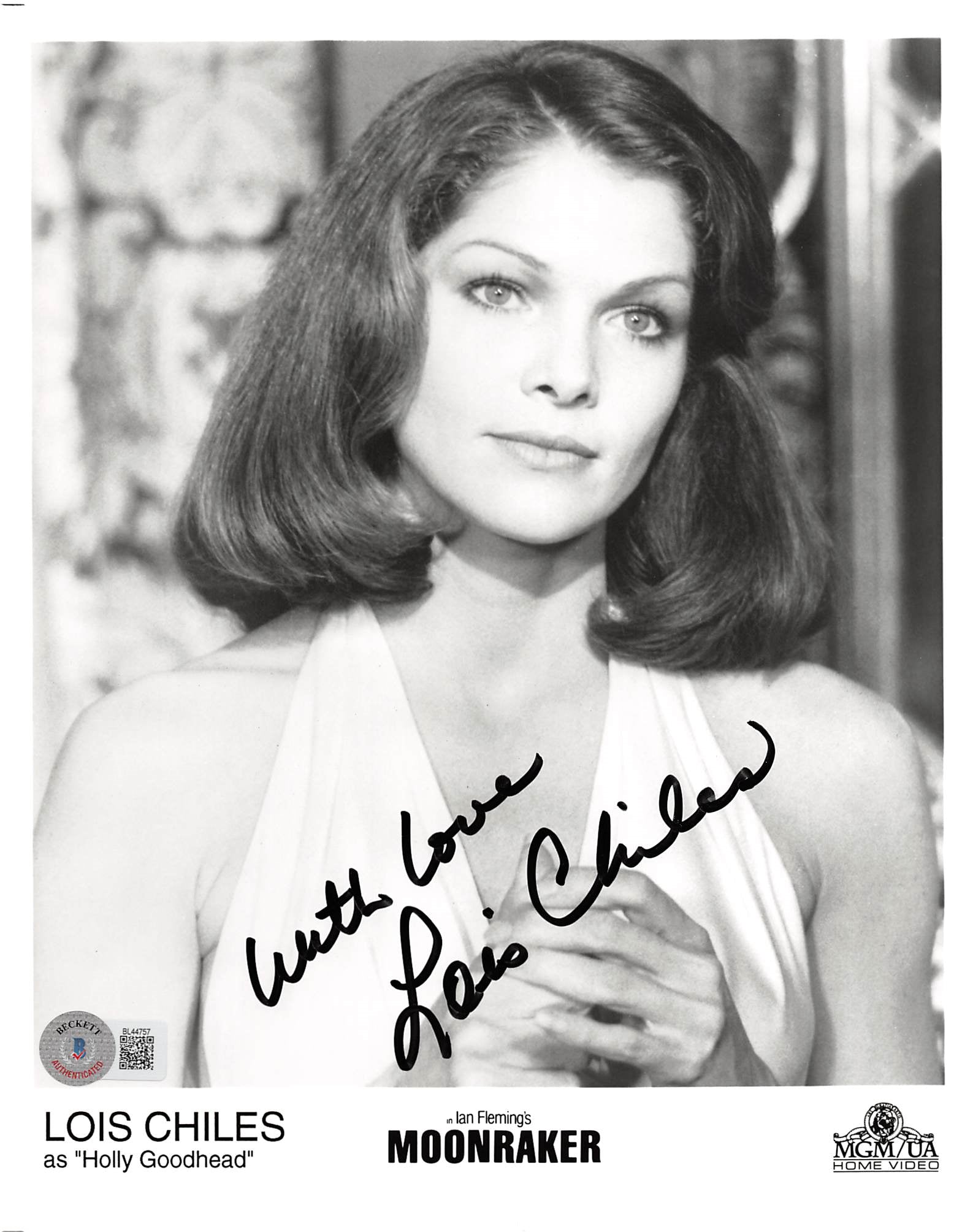 Lois Chiles Moonraker "With Love" Authentic Signed 8x10 Photo BAS #BL44757