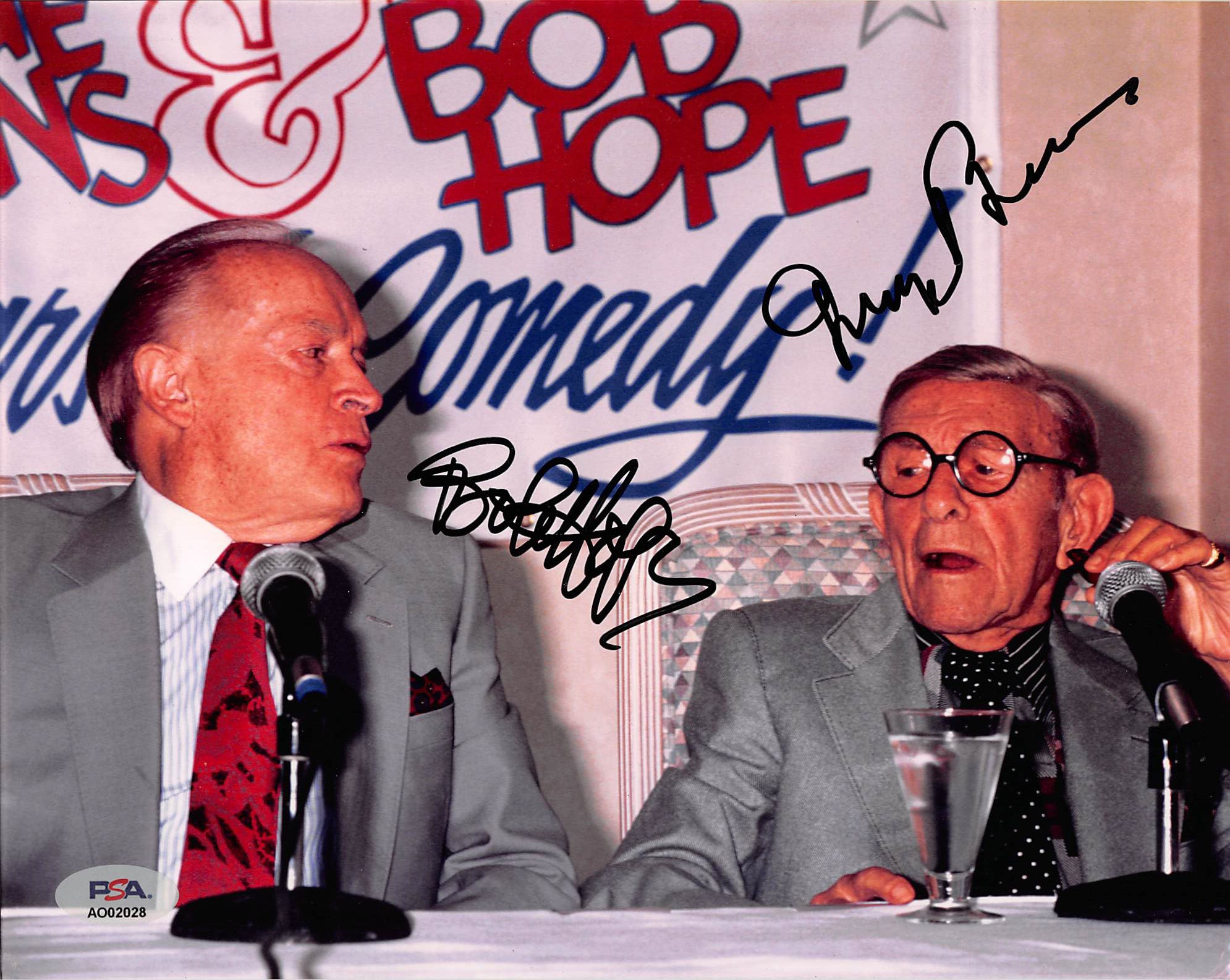 Bob Hope & George Burns Authentic Signed 8x10 Photo Autographed PSA/DNA #AO02028