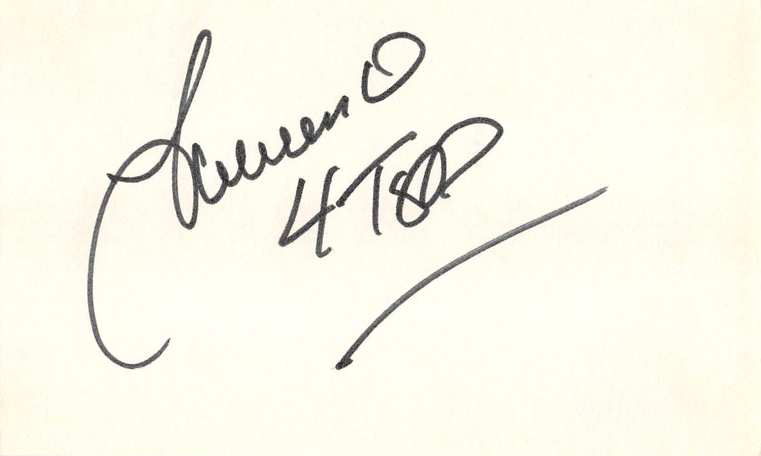 Lawrence Payton Four Tops Authentic Signed 3x5 Index Card BAS #BL96216