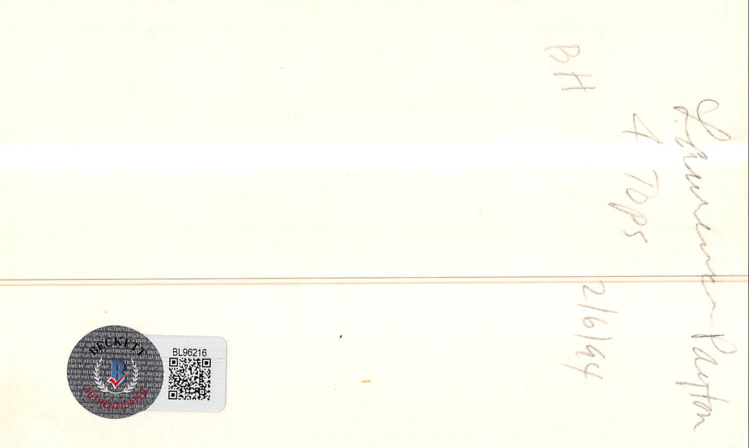 Lawrence Payton Four Tops Authentic Signed 3x5 Index Card BAS #BL96216