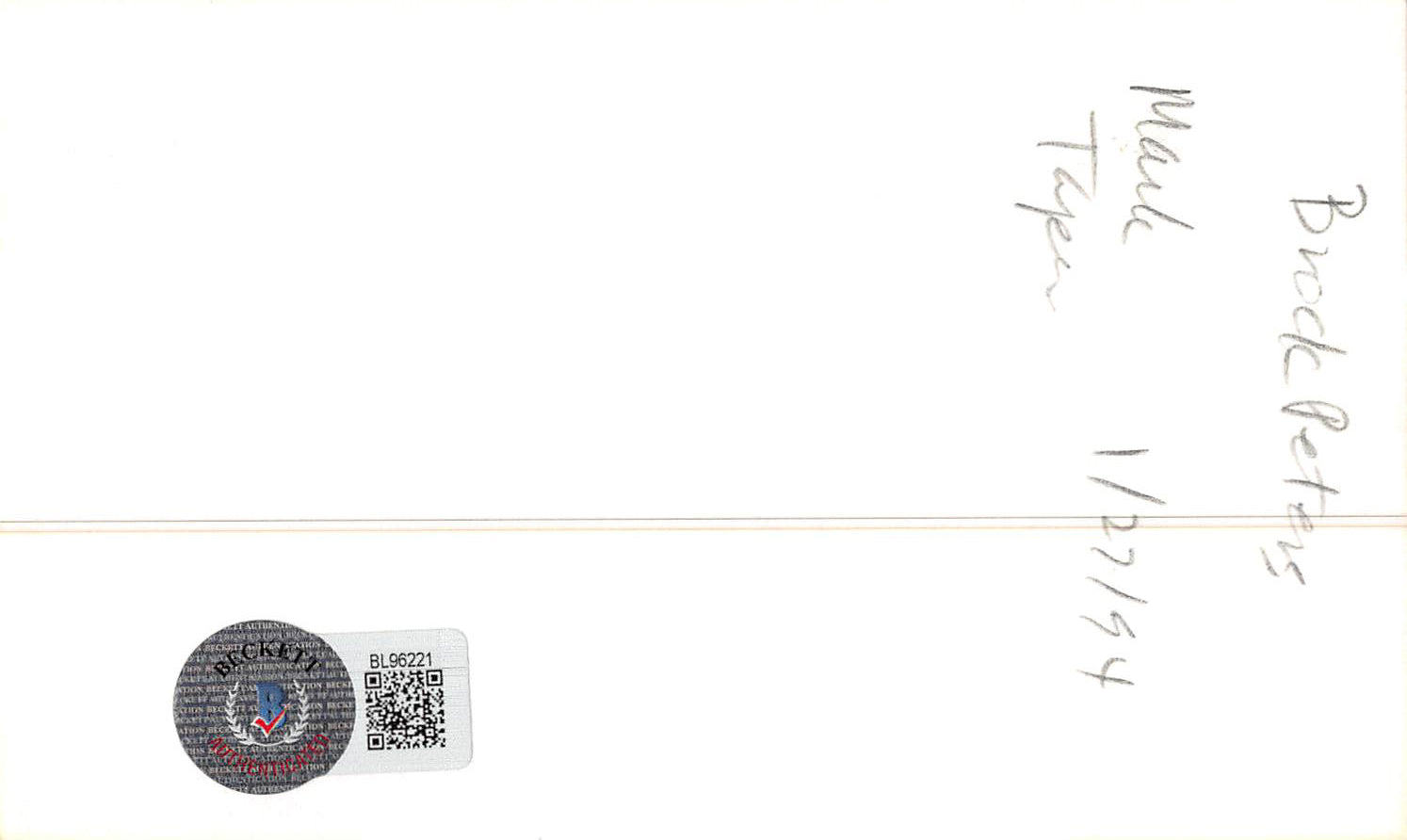 Brock Peters Star Trek VI Authentic Signed 3x5 Index Card BAS #BL96221