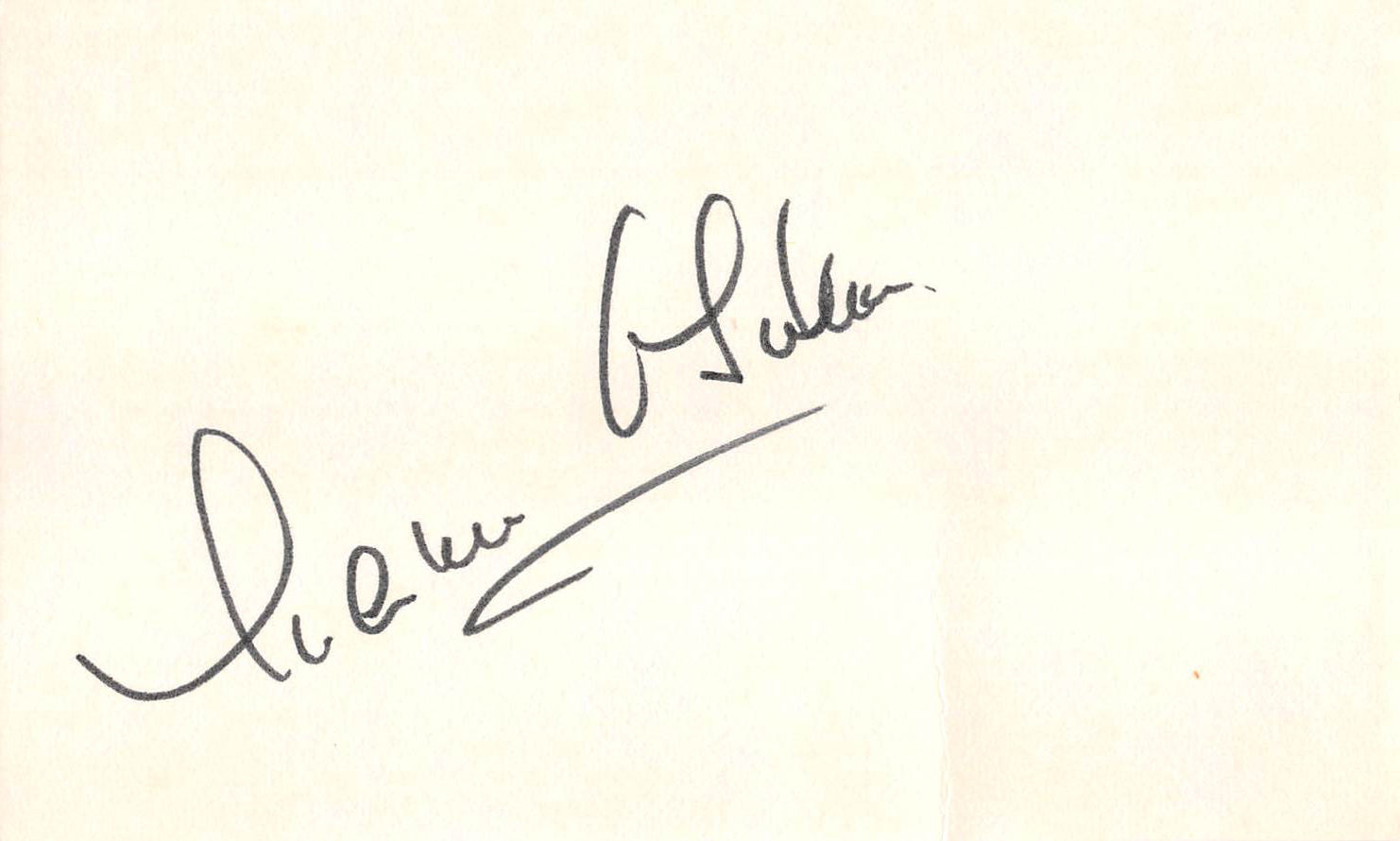 Maureen O'Sullivan The Thin Man Authentic Signed 3x5 Index Card BAS #BL96234