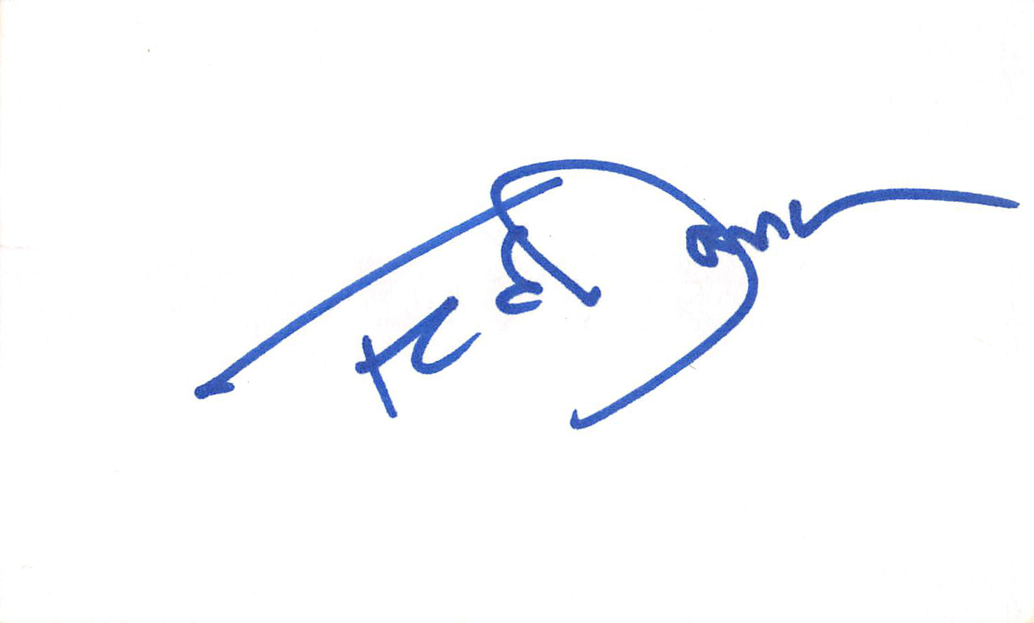 Ted Danson Cheers Authentic Signed 3x5 Index Card Autographed BAS #BL96256