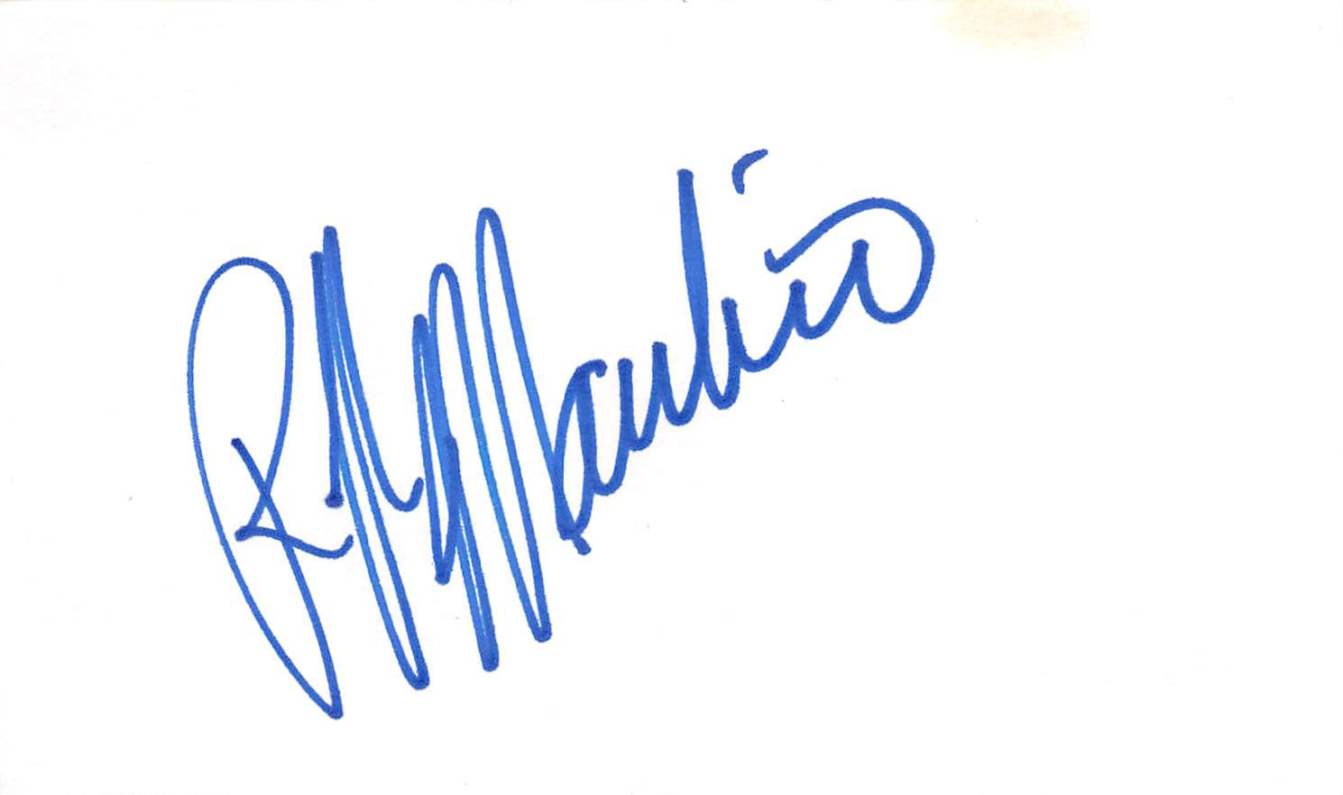 Ralph Macchio The Karate Kid Authentic Signed 3x5 Index Card BAS #BL96267