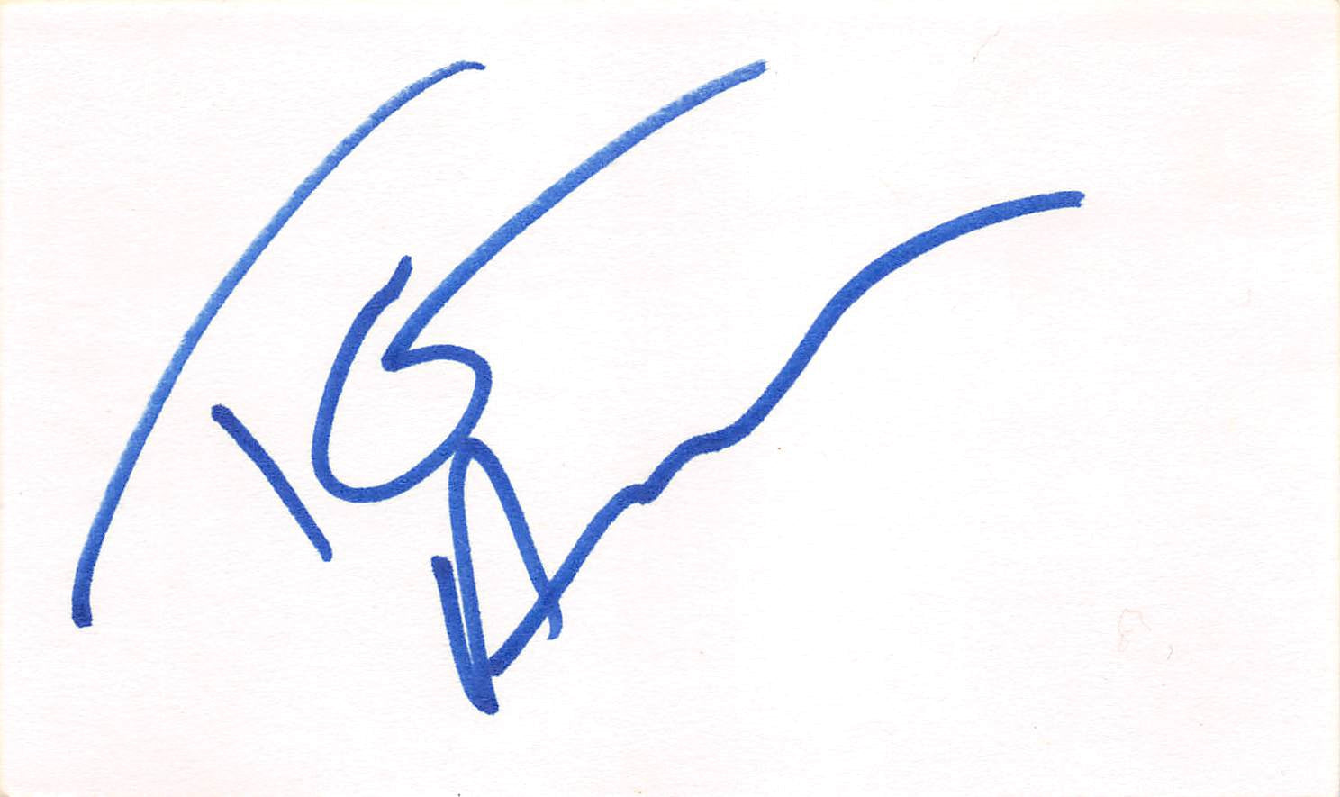 Tom Arnold Roseanne Authentic Signed 3x5 Index Card Autographed BAS #BL96304