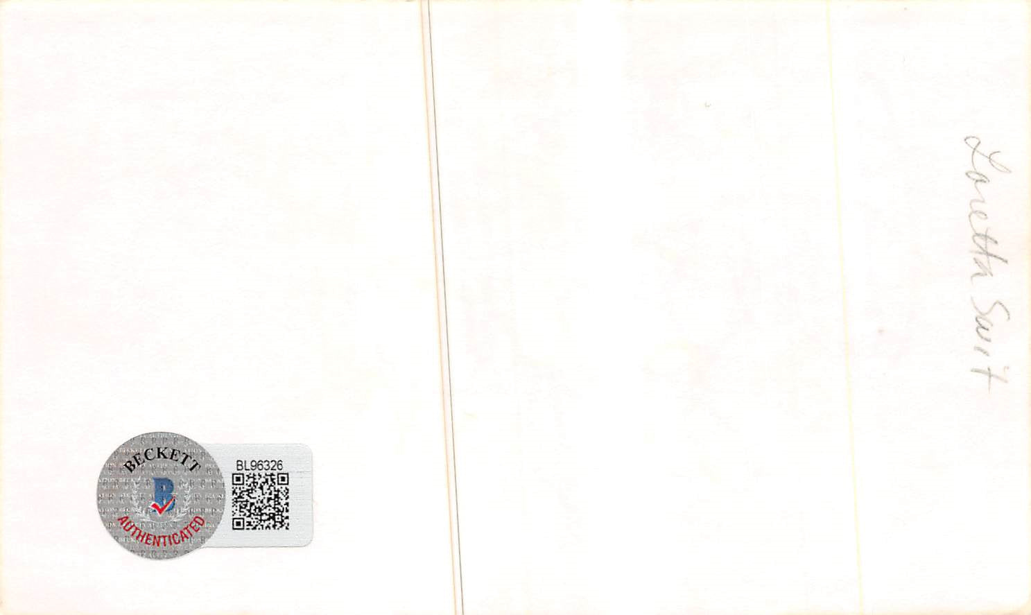 Loretta Swit M*A*S*H Authentic Signed 3x5 Index Card Autographed BAS #BL96326