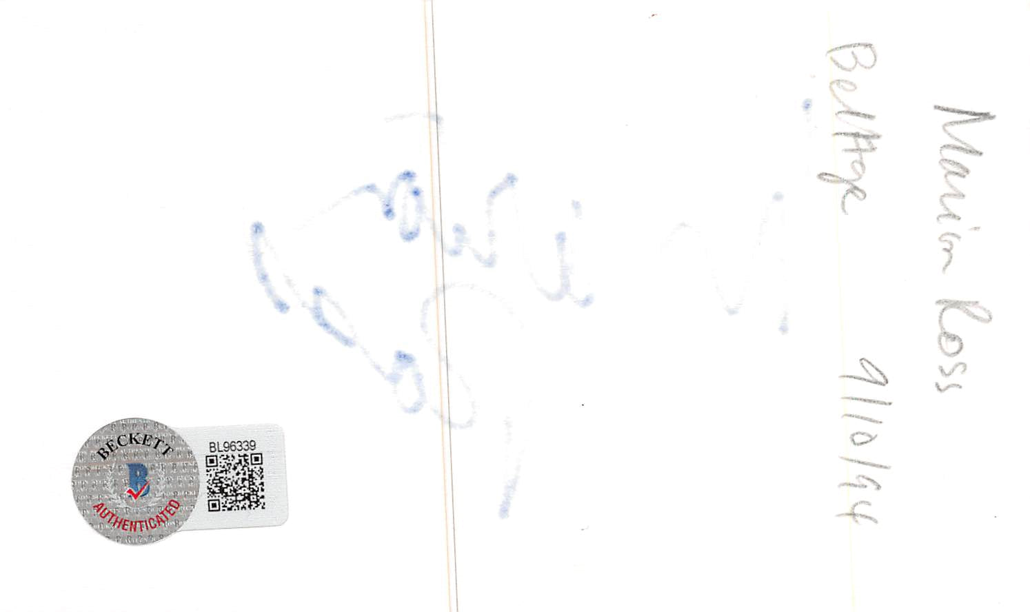 Marion Ross Happy Days Authentic Signed 3x5 Index Card Autographed BAS #BL96339