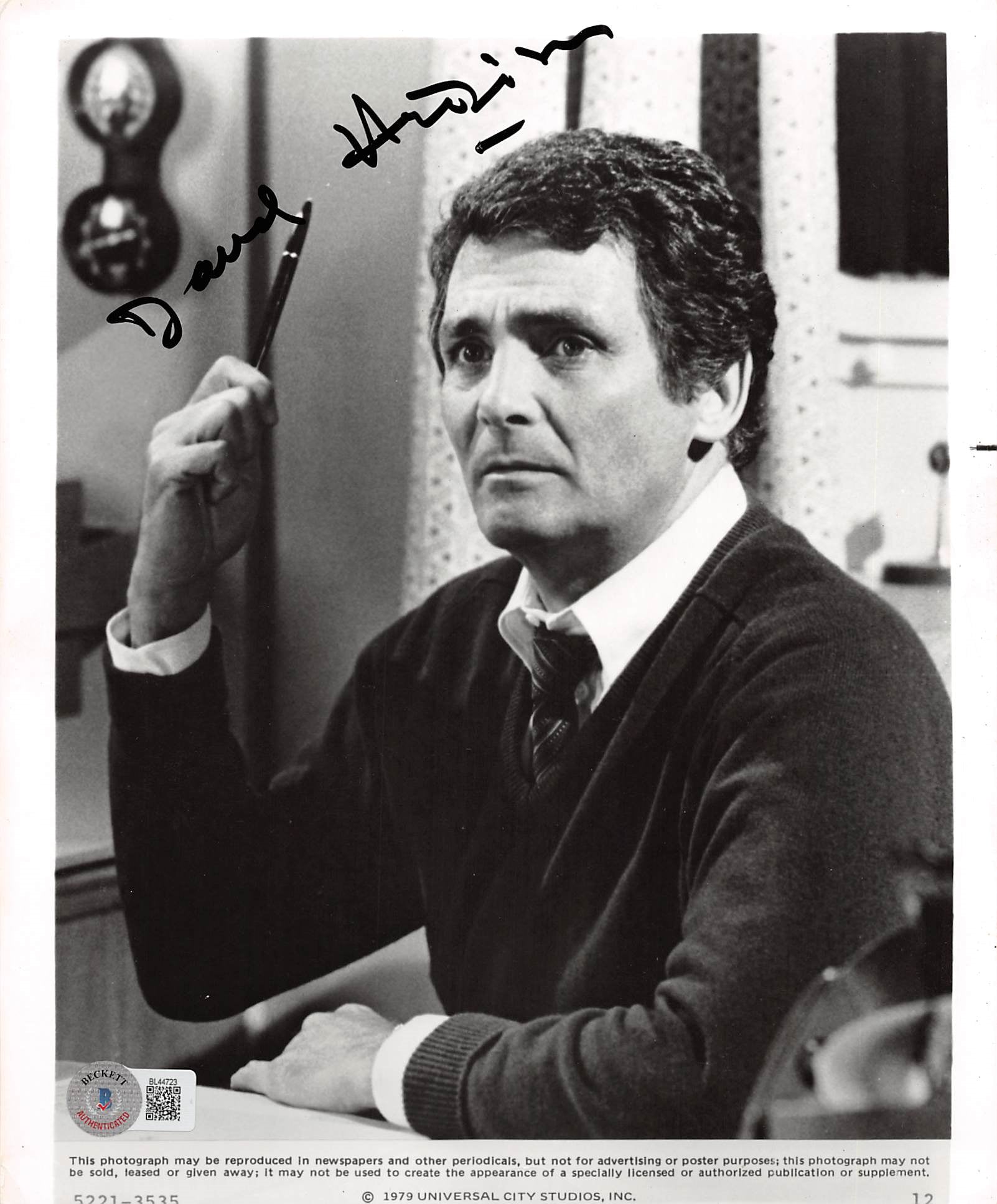 David Hedison The Fly Authentic Signed 8x10 Photo Autographed BAS #BL44723