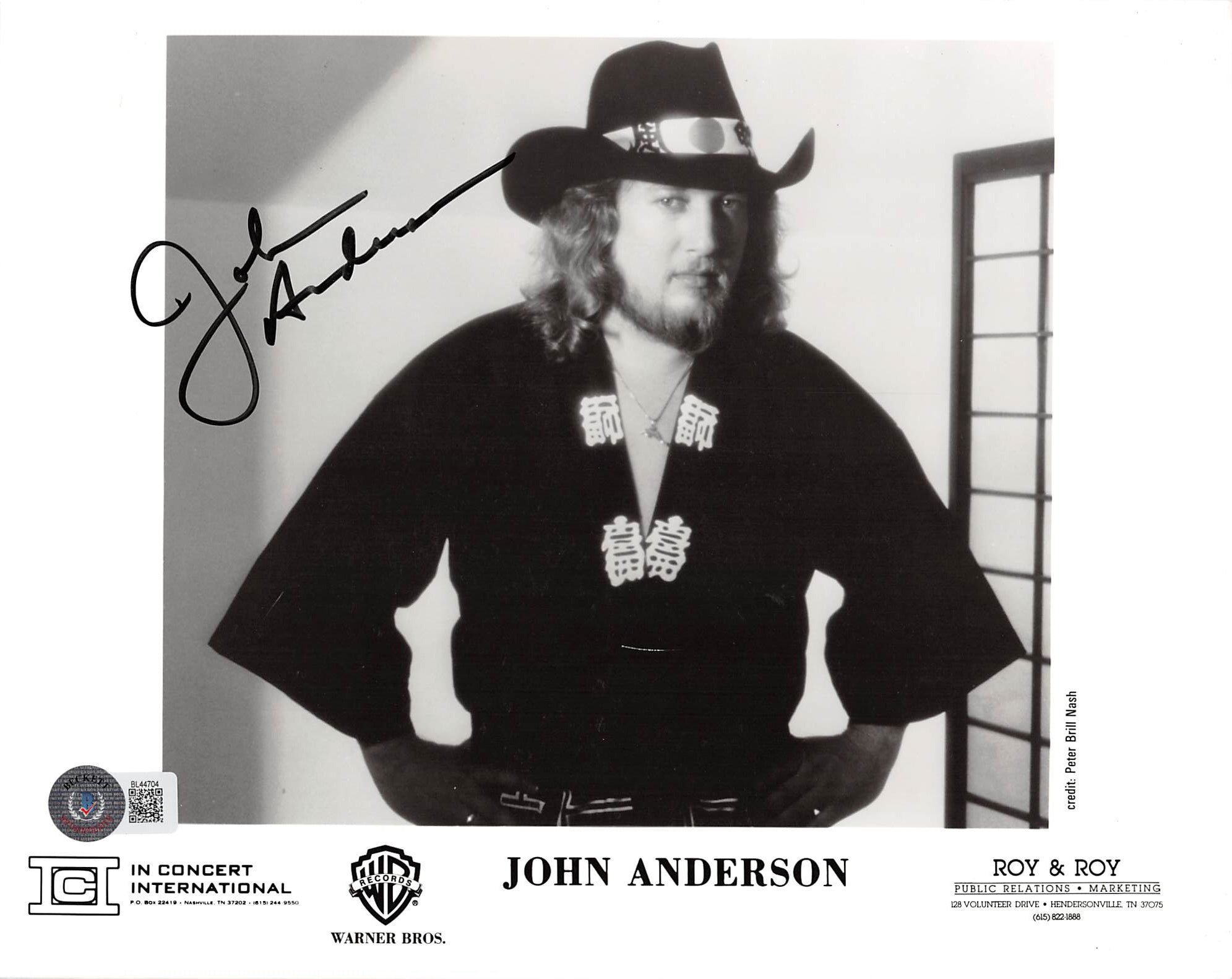 John Anderson Country Music Authentic Signed 8x10 Photo Autographed BAS #BL44704