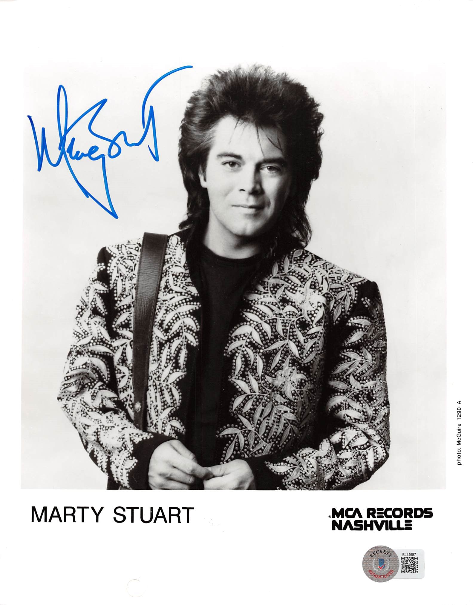 Marty Stuart Country Music Authentic Signed 8x10 Photo Autographed BAS #BL44687