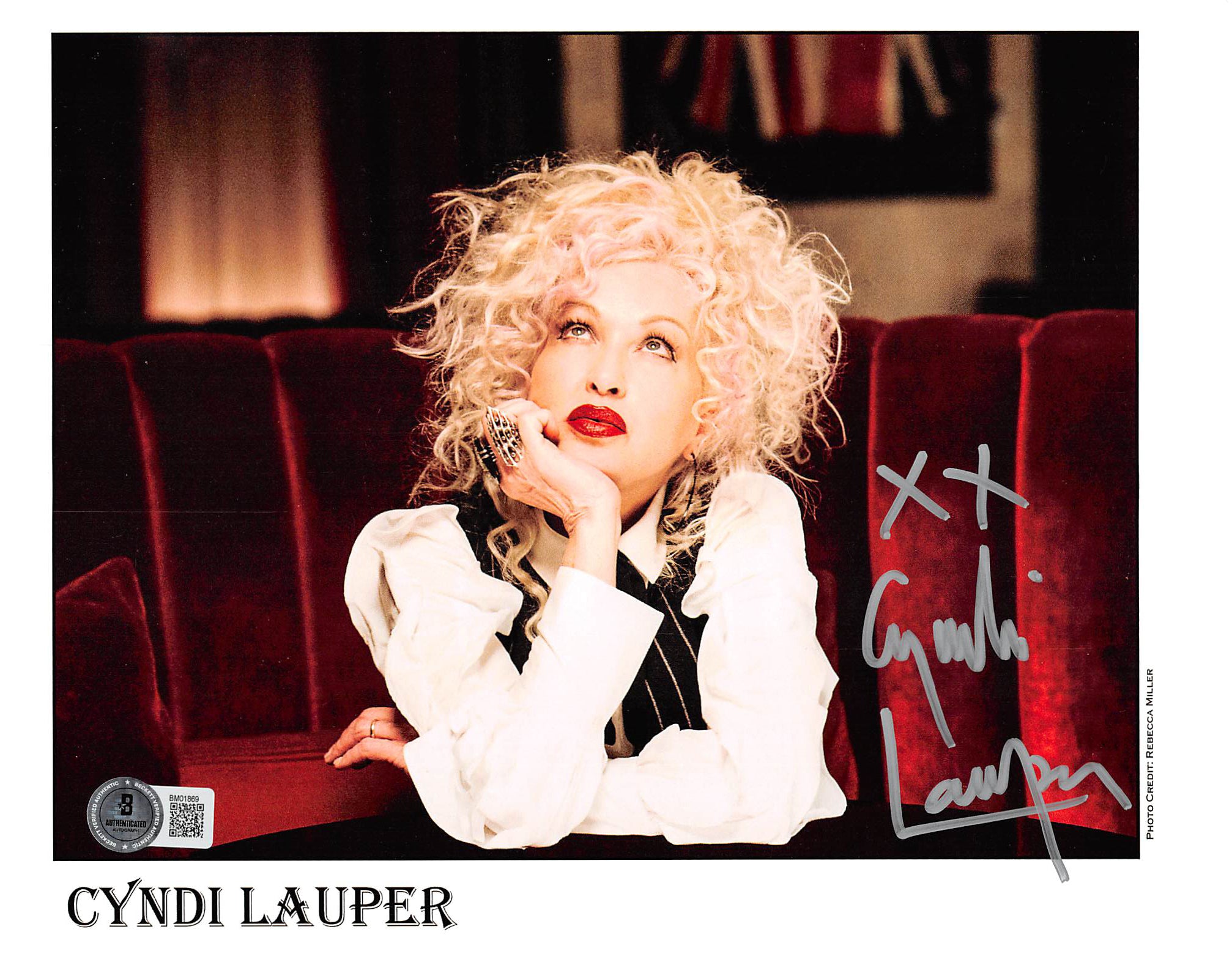 Cyndi Lauper Singer Authentic Signed 8x10 Photo Autographed BAS #BM01869