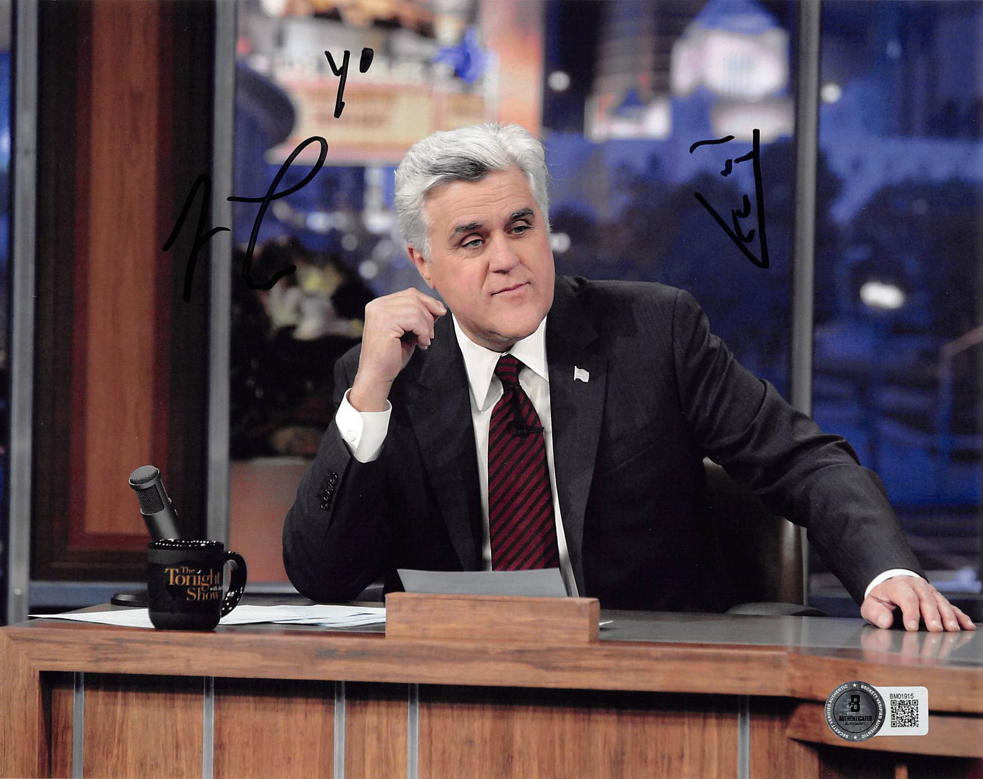 Jay Leno The Tonight Show "Yo" Authentic Signed 8x10 Photo BAS #BM01915